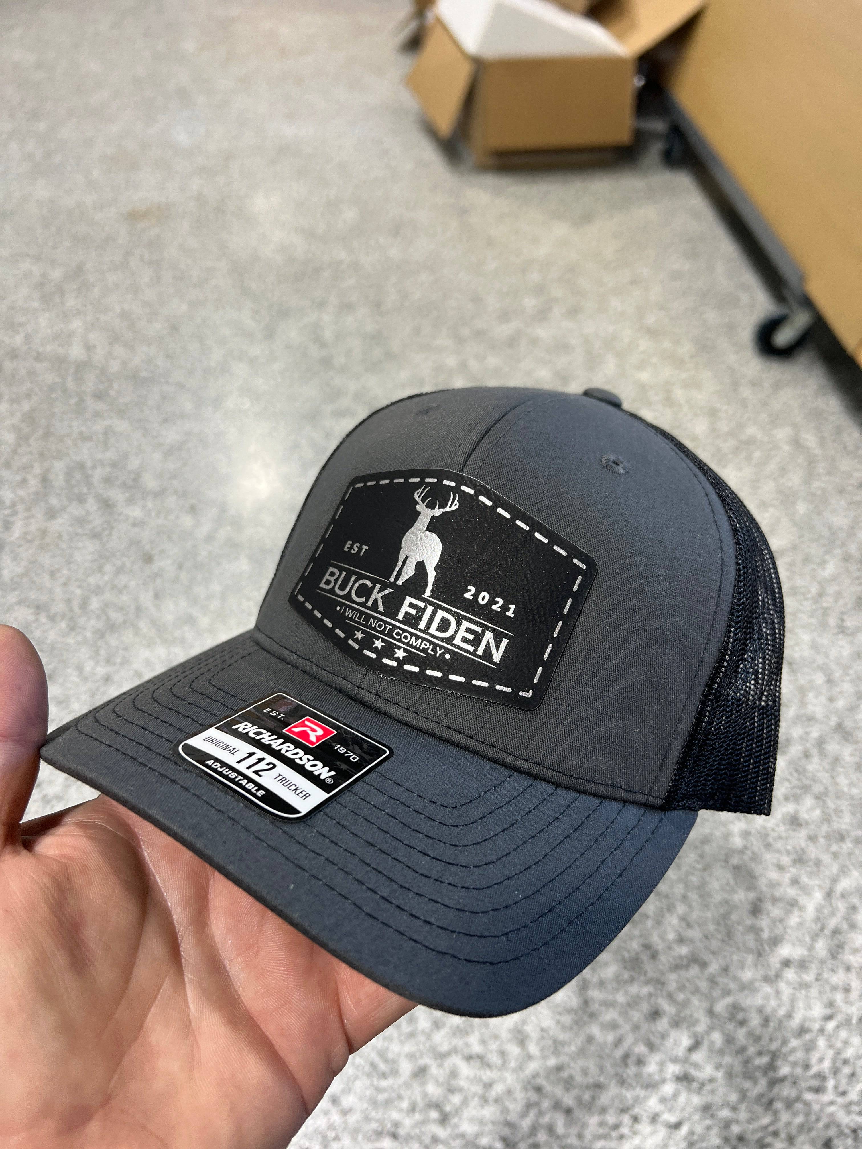 Buck Fiden Hat I Will Not Comply Patch Hat Richardson 112 Trucker Hat - F5 Custom Designs