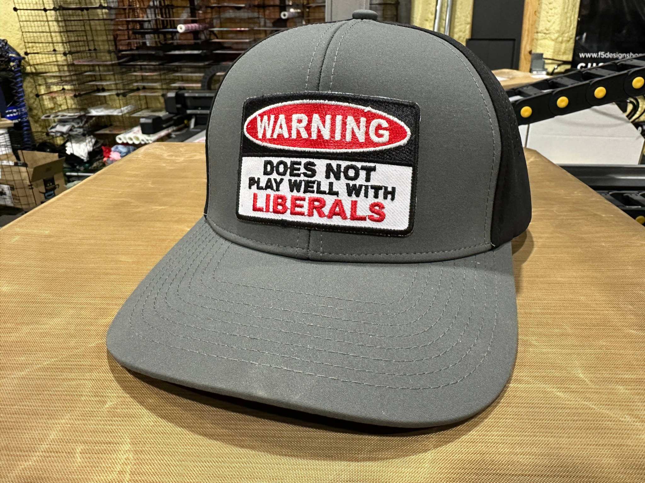Does Not Play Well with Liberals Hat Richardson 112 Trucker Hat GenX Hat - F5 Custom Designs