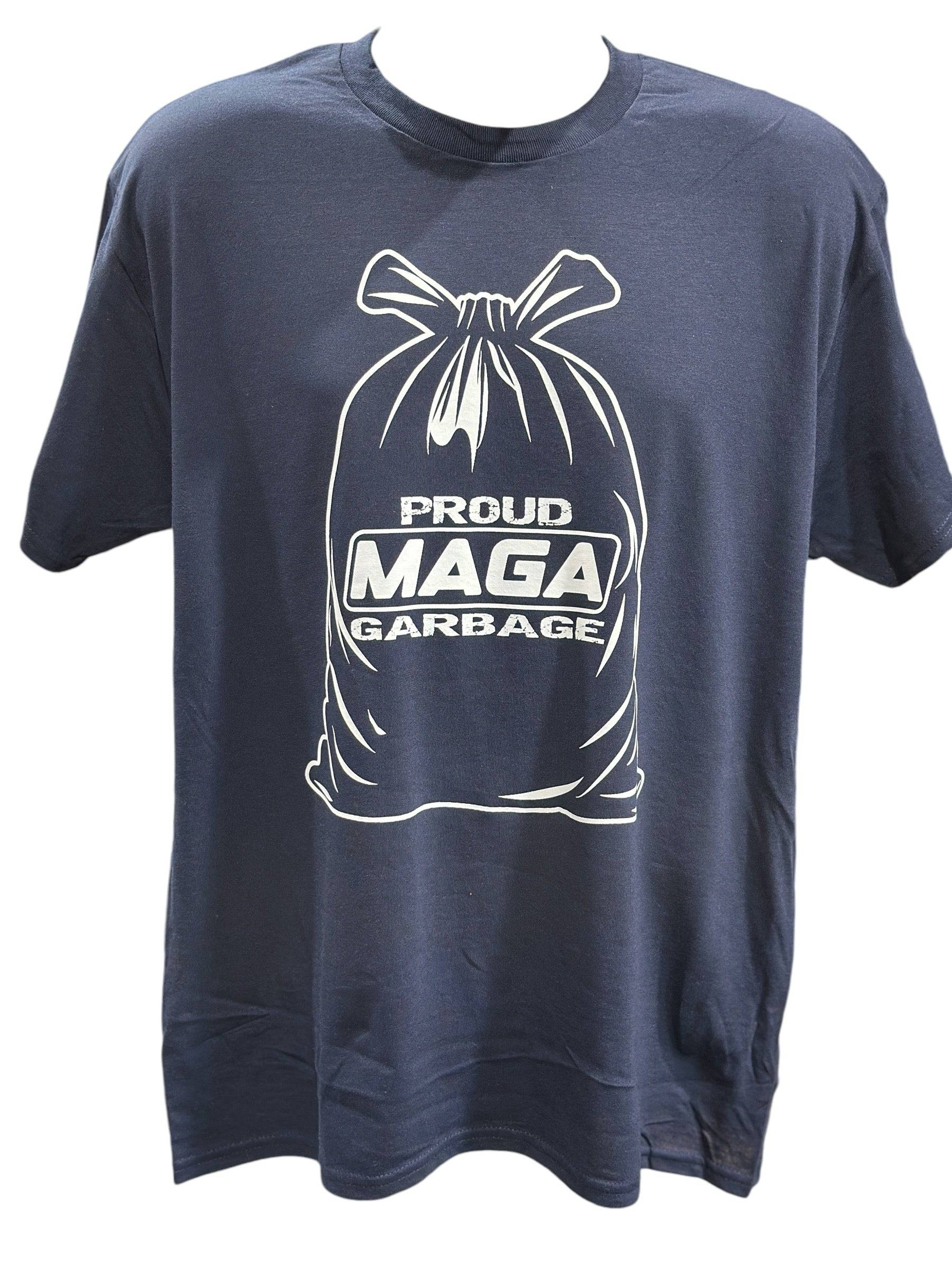 Proud MAGA Garbage T-Shirt DryBlend Moisture Wicking T-shirt Funny Shirt Adult Tee Genx - F5 Custom Designs
