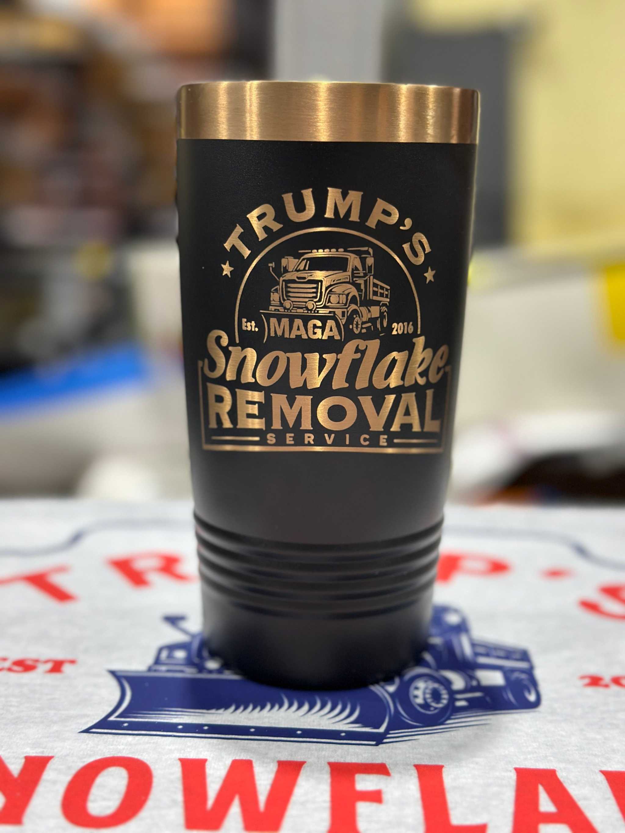 Trump Snowflake Removal Tumbler 20 oz Stainless Tumbler Patriotic Drinkware - F5 Custom Designs