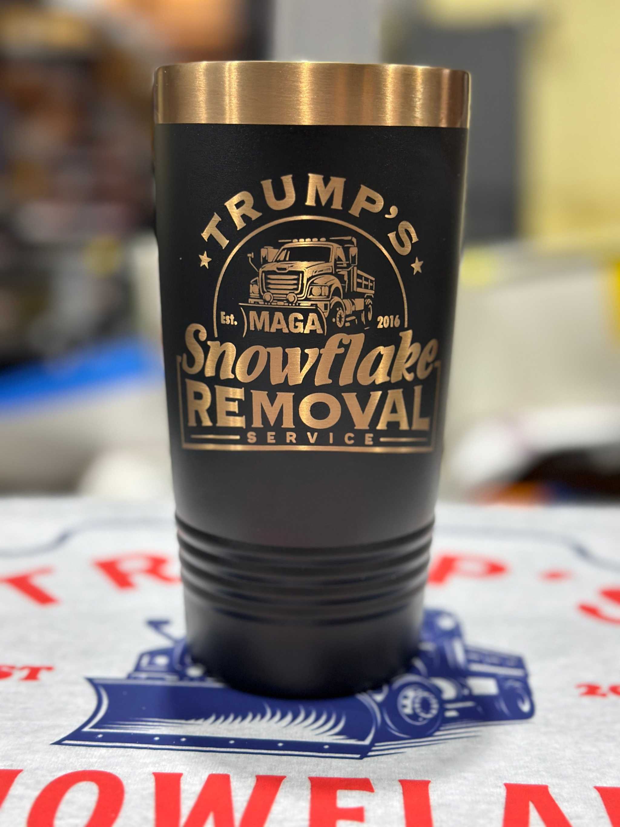 Trump Snowflake Removal Tumbler 20 oz Stainless Tumbler Patriotic Drinkware - F5 Custom Designs