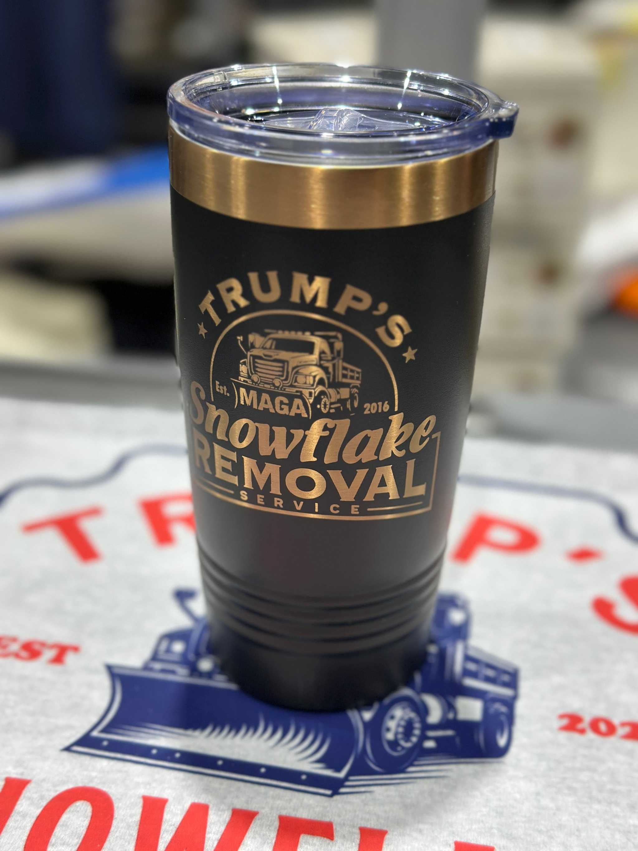 Trump Snowflake Removal Tumbler 20 oz Stainless Tumbler Patriotic Drinkware - F5 Custom Designs