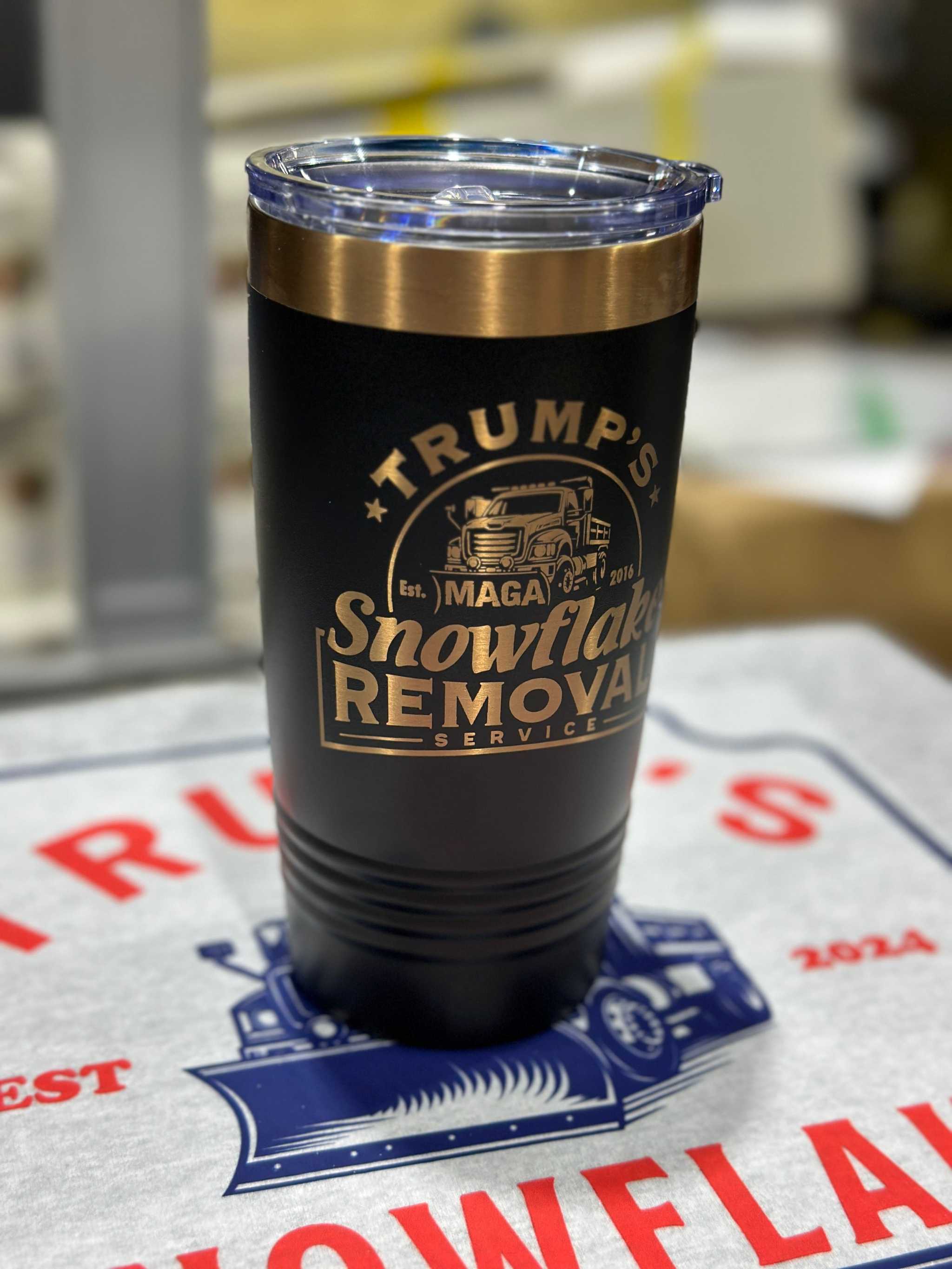 Trump Snowflake Removal Tumbler 20 oz Stainless Tumbler Patriotic Drinkware - F5 Custom Designs