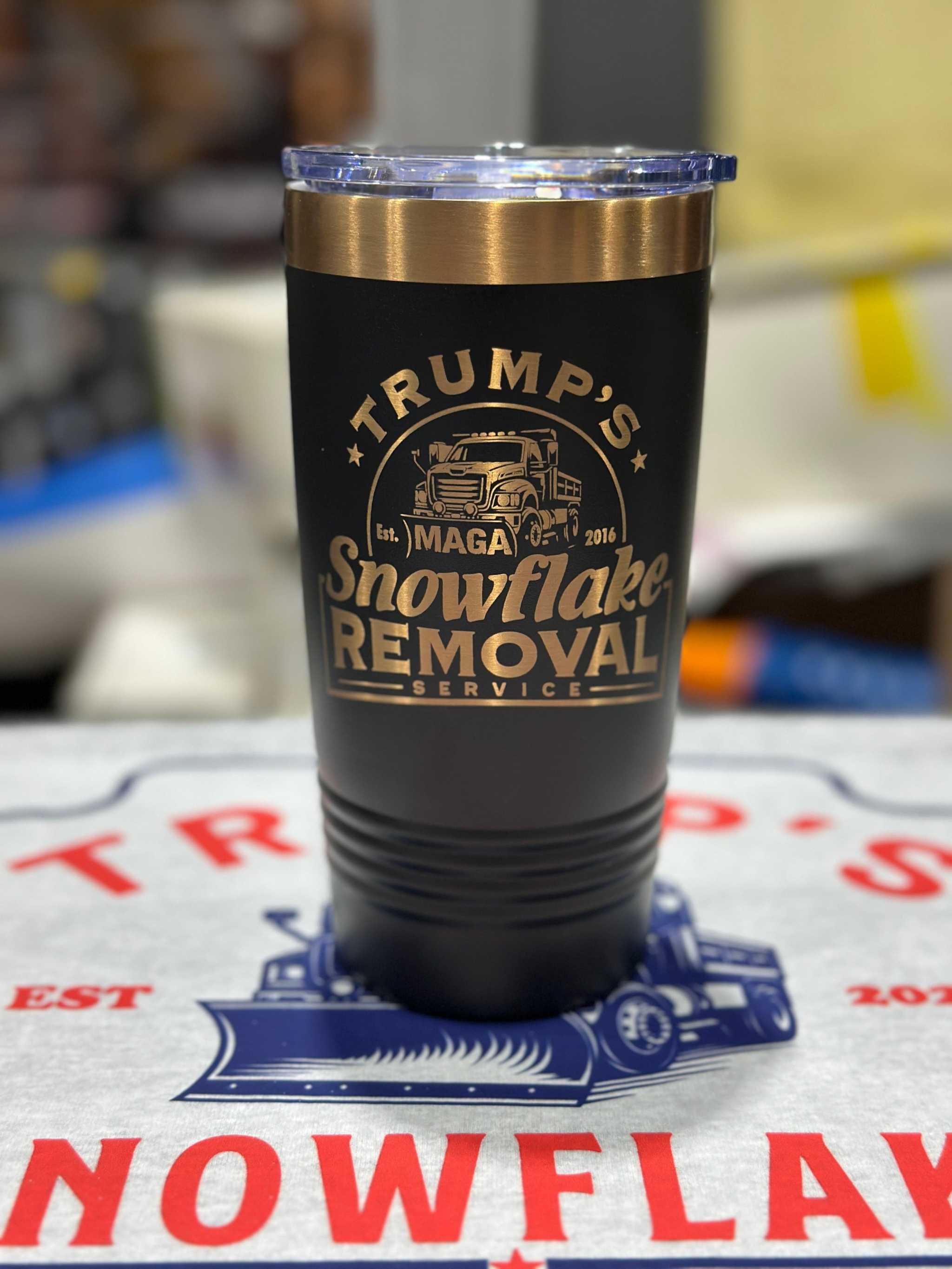 Trump Snowflake Removal Tumbler 20 oz Stainless Tumbler Patriotic Drinkware - F5 Custom Designs