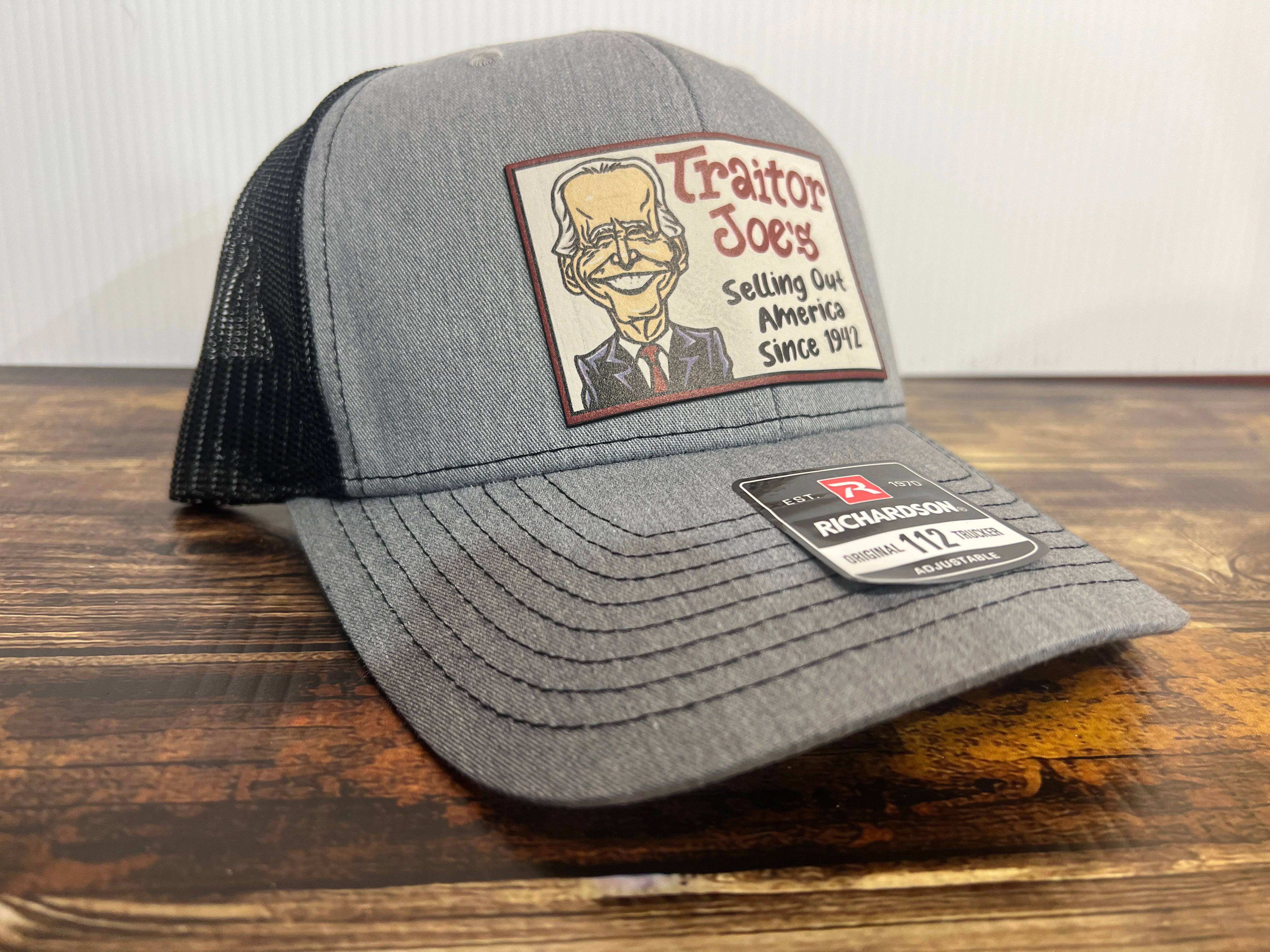 Traitor J’s Trucker Hat UV Printed Premium Leatherette FULL Color Patch on Richardson 112 Trucker Hat. - F5 Custom Designs