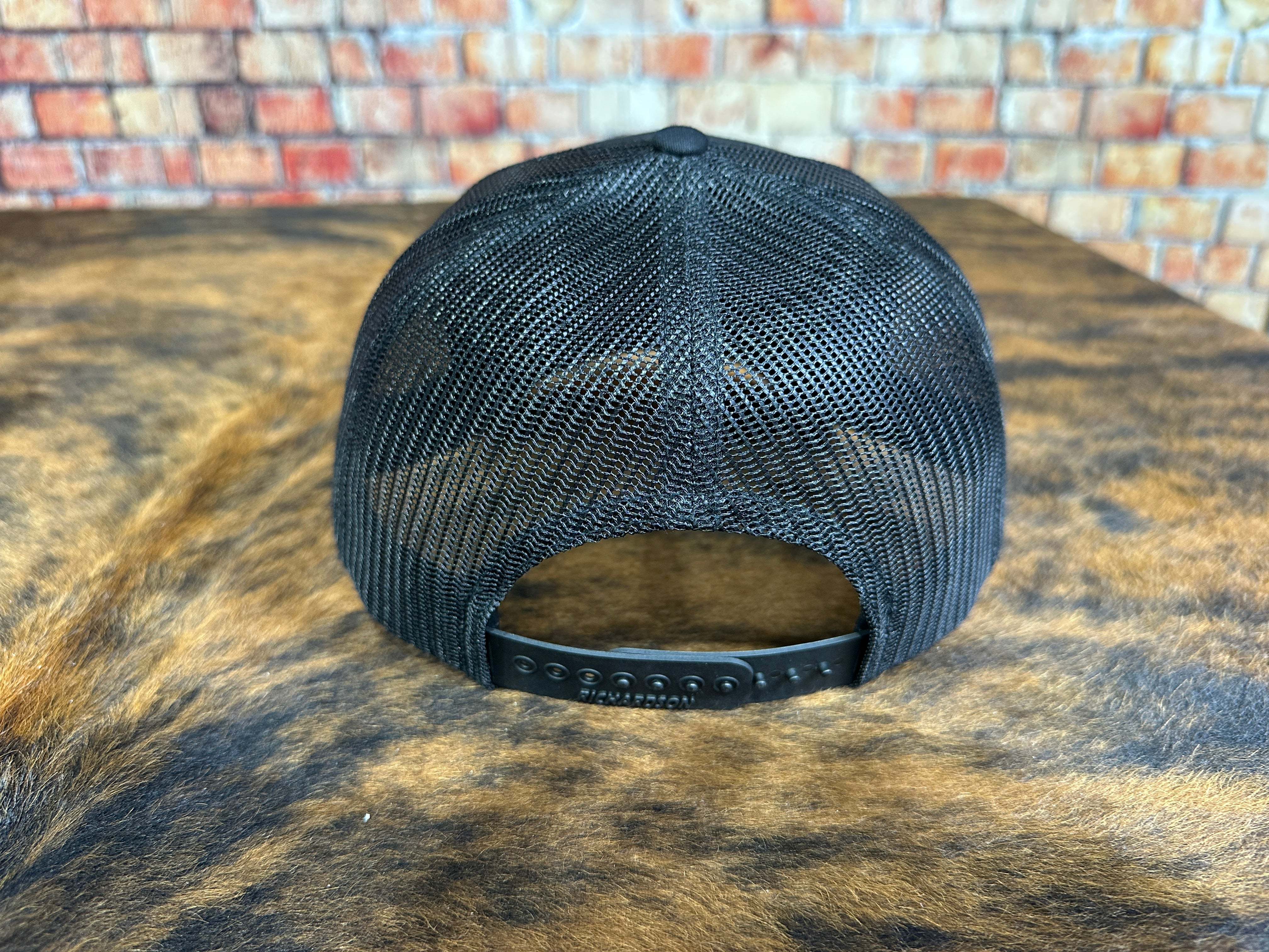 Blackout American Flag Hat Richardson 112 Trucker Stealth Hat Patriotic Headwear