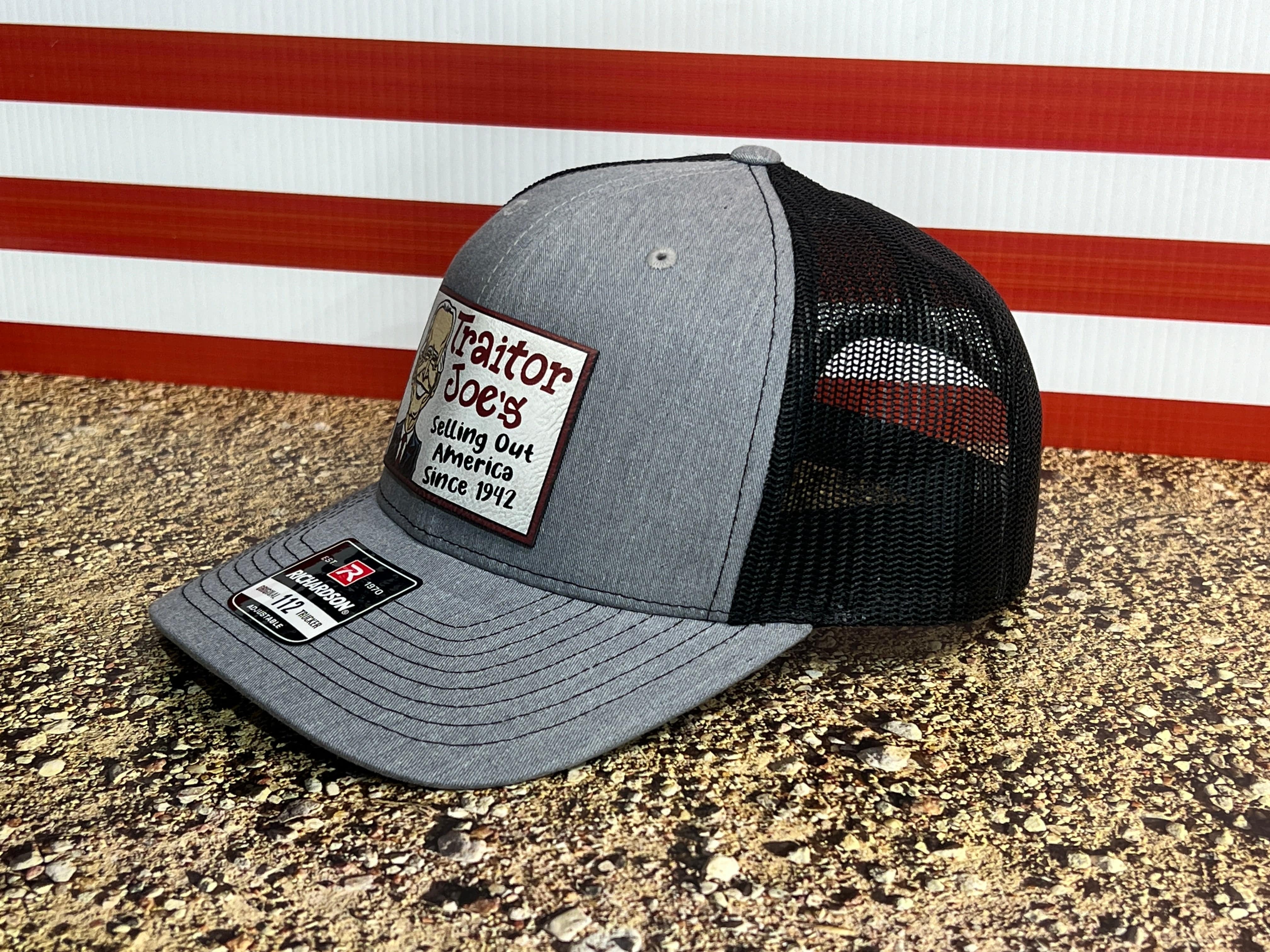 Traitor J’s Trucker Hat UV Printed Premium Leatherette FULL Color Patch on Richardson 112 Trucker Hat. - F5 Custom Designs