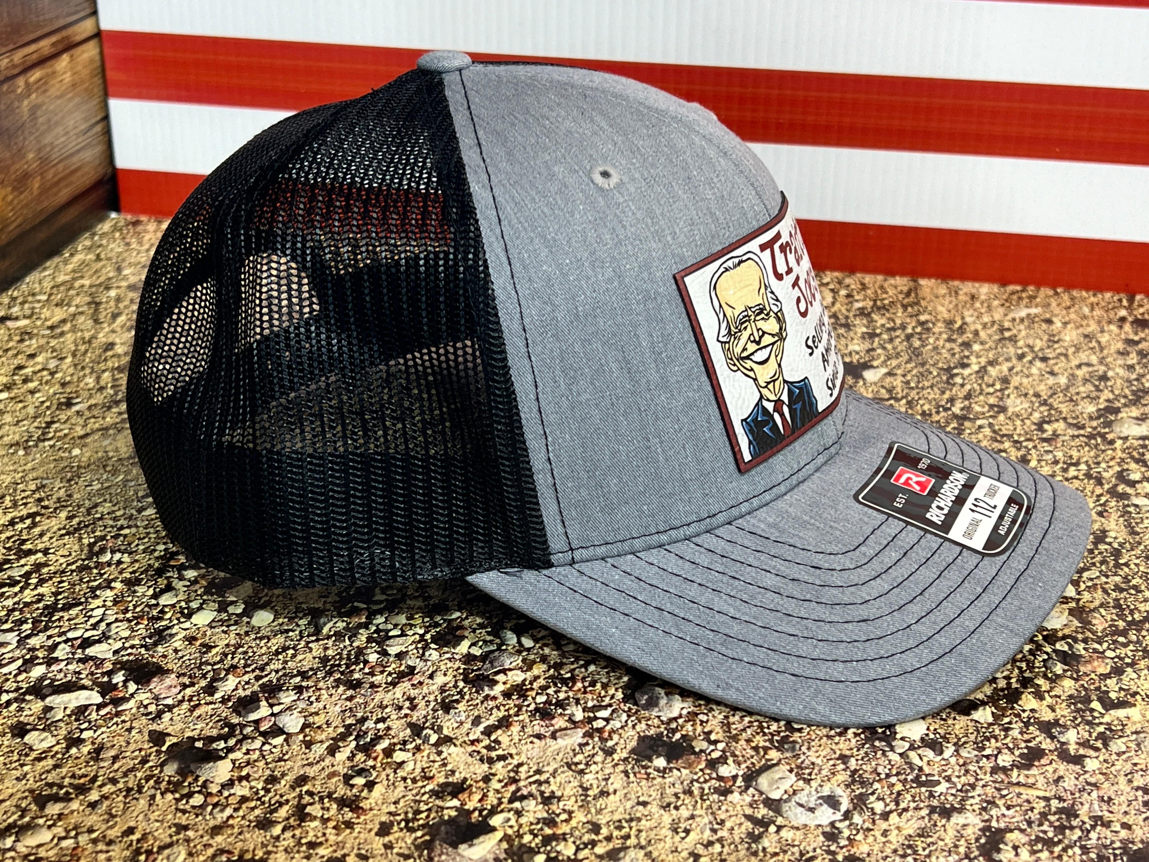 Traitor J’s Trucker Hat UV Printed Premium Leatherette FULL Color Patch on Richardson 112 Trucker Hat. - F5 Custom Designs