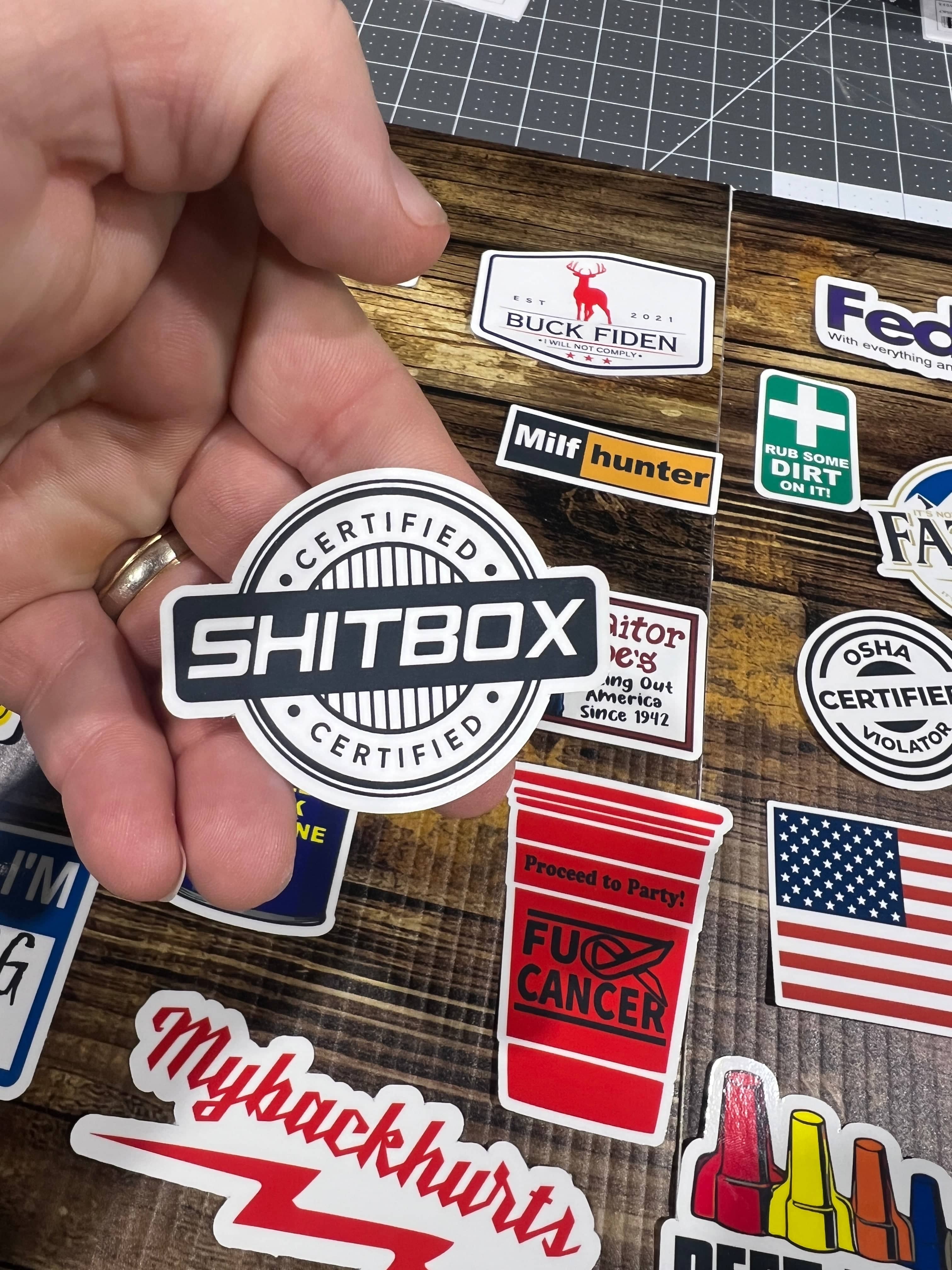 Hard Hat Stickers 25/50/100 Blue Collar Sticker Packs Made with Premium Vinyl and Laminate - F5 Custom Designs