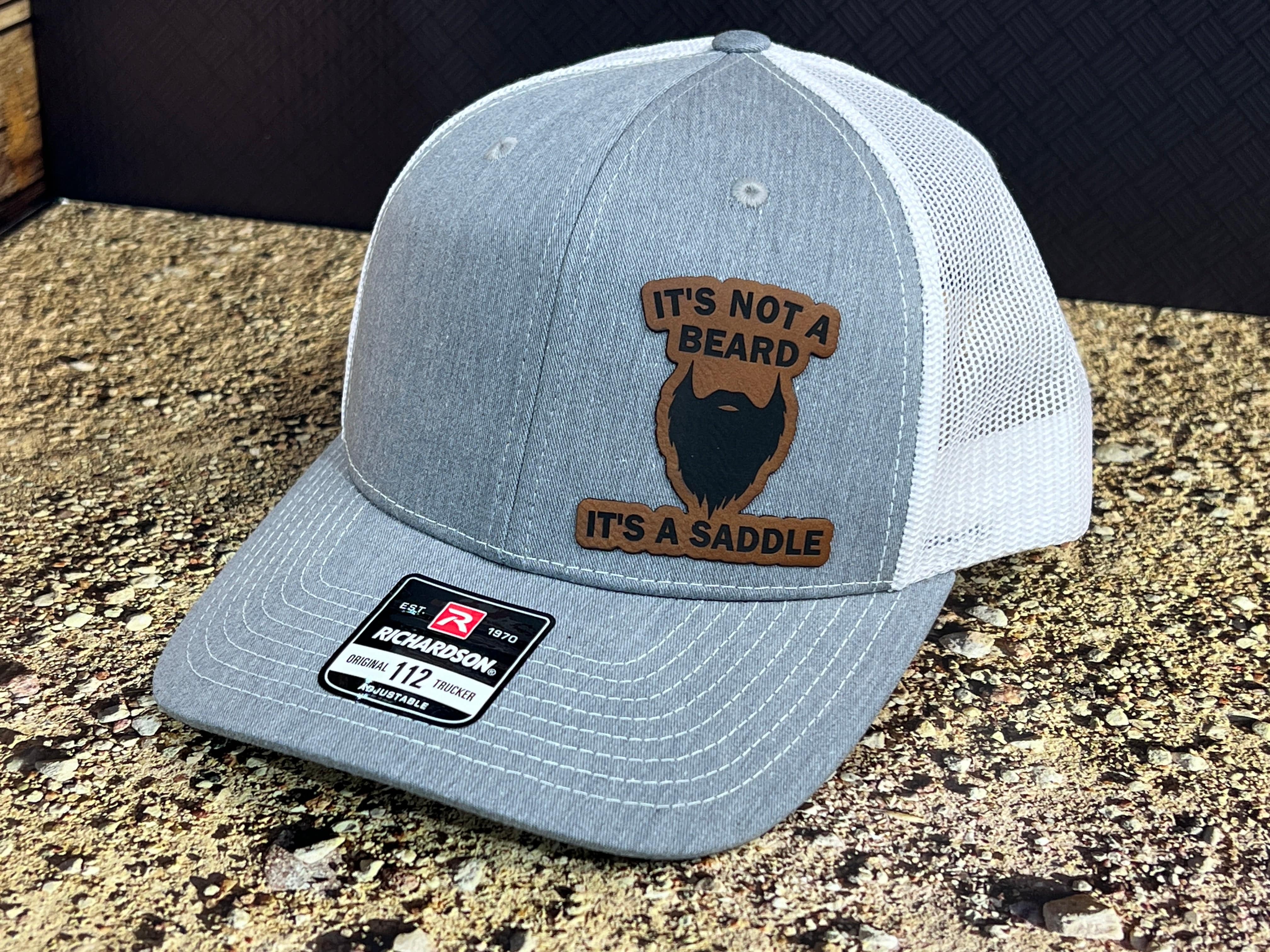 Not A Beard, A Saddle Hat - Richardson 112 Adult Hat Funny Hat - F5 Custom Designs