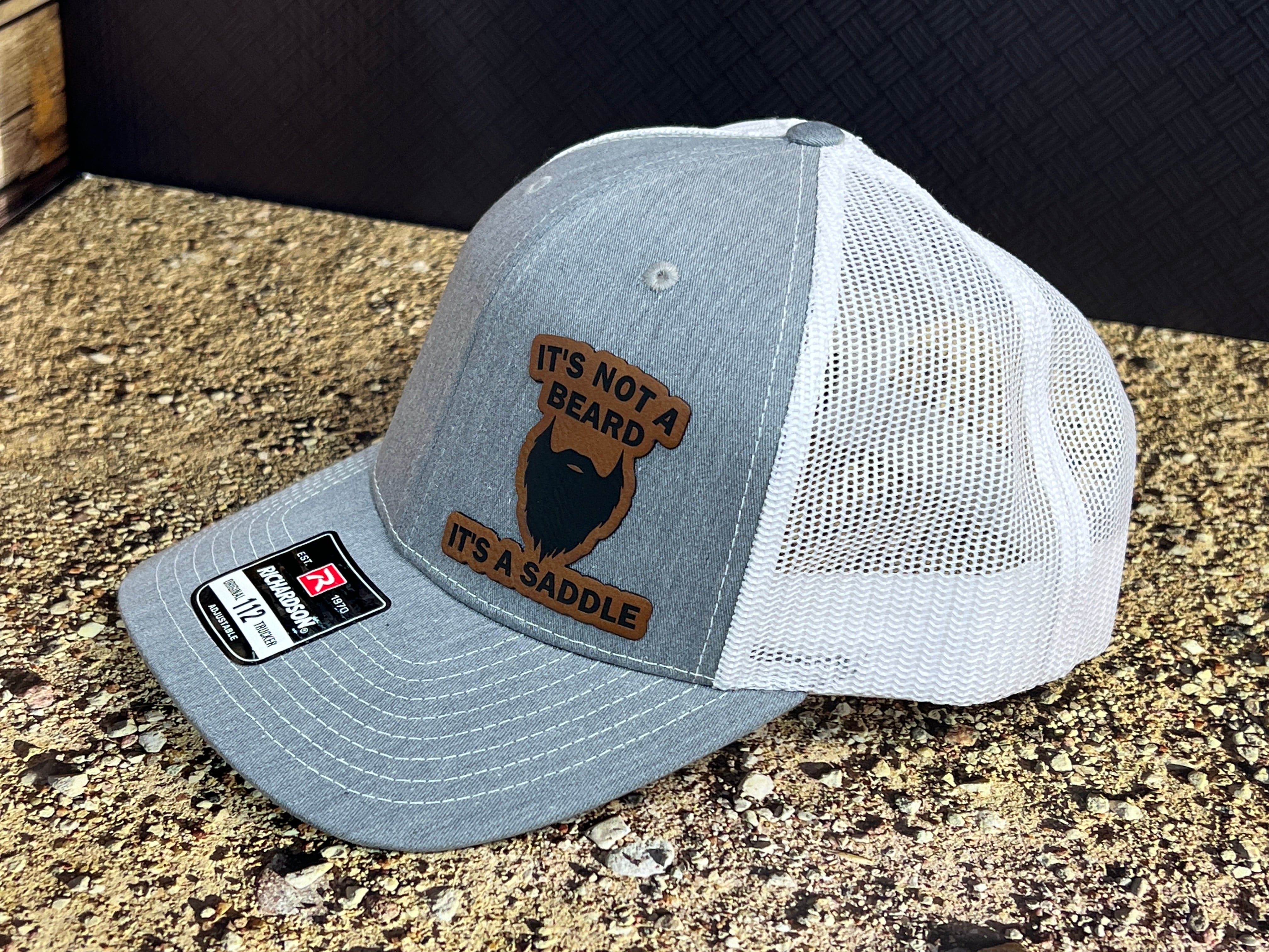 Not A Beard, A Saddle Hat - Richardson 112 Adult Hat Funny Hat - F5 Custom Designs