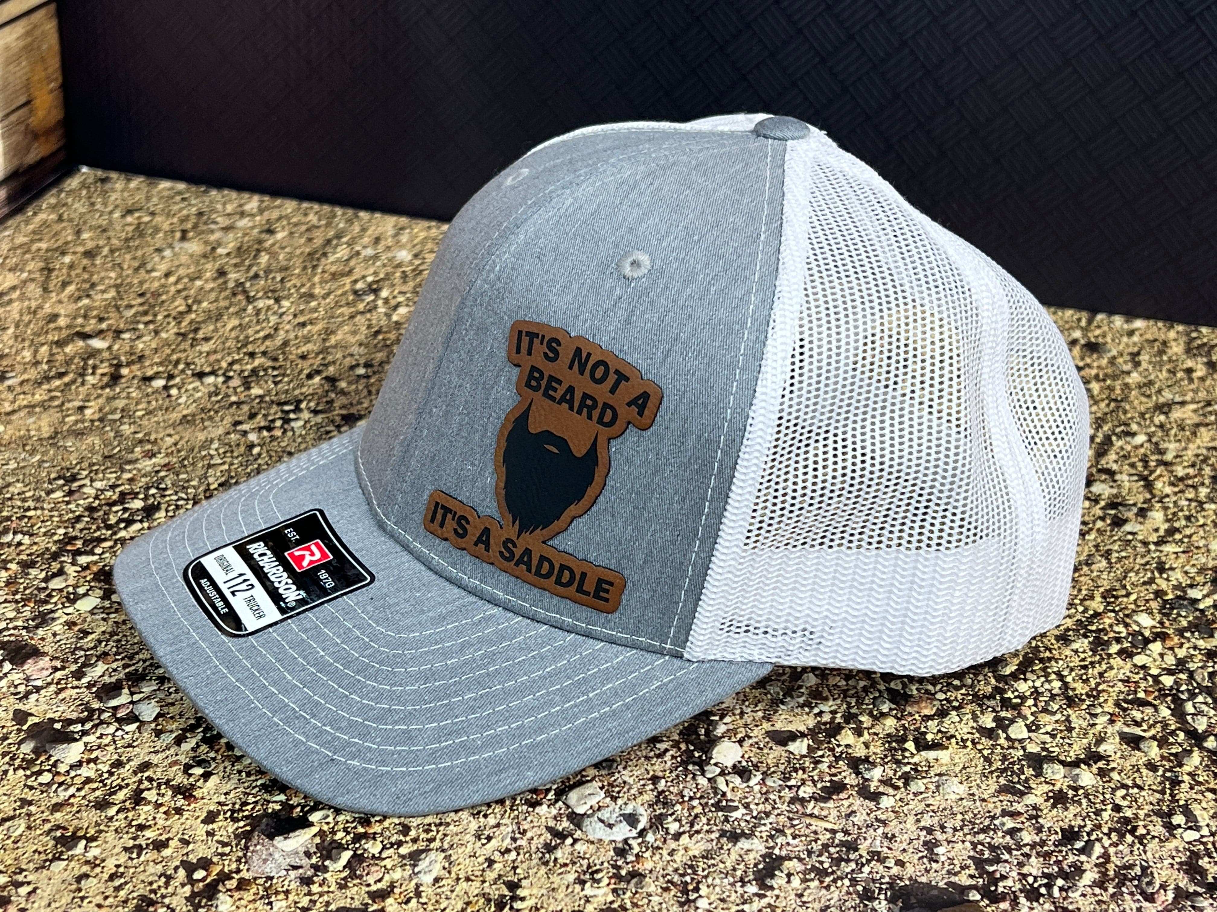 Not A Beard, A Saddle Hat - Richardson 112 Adult Hat Funny Hat - F5 Custom Designs