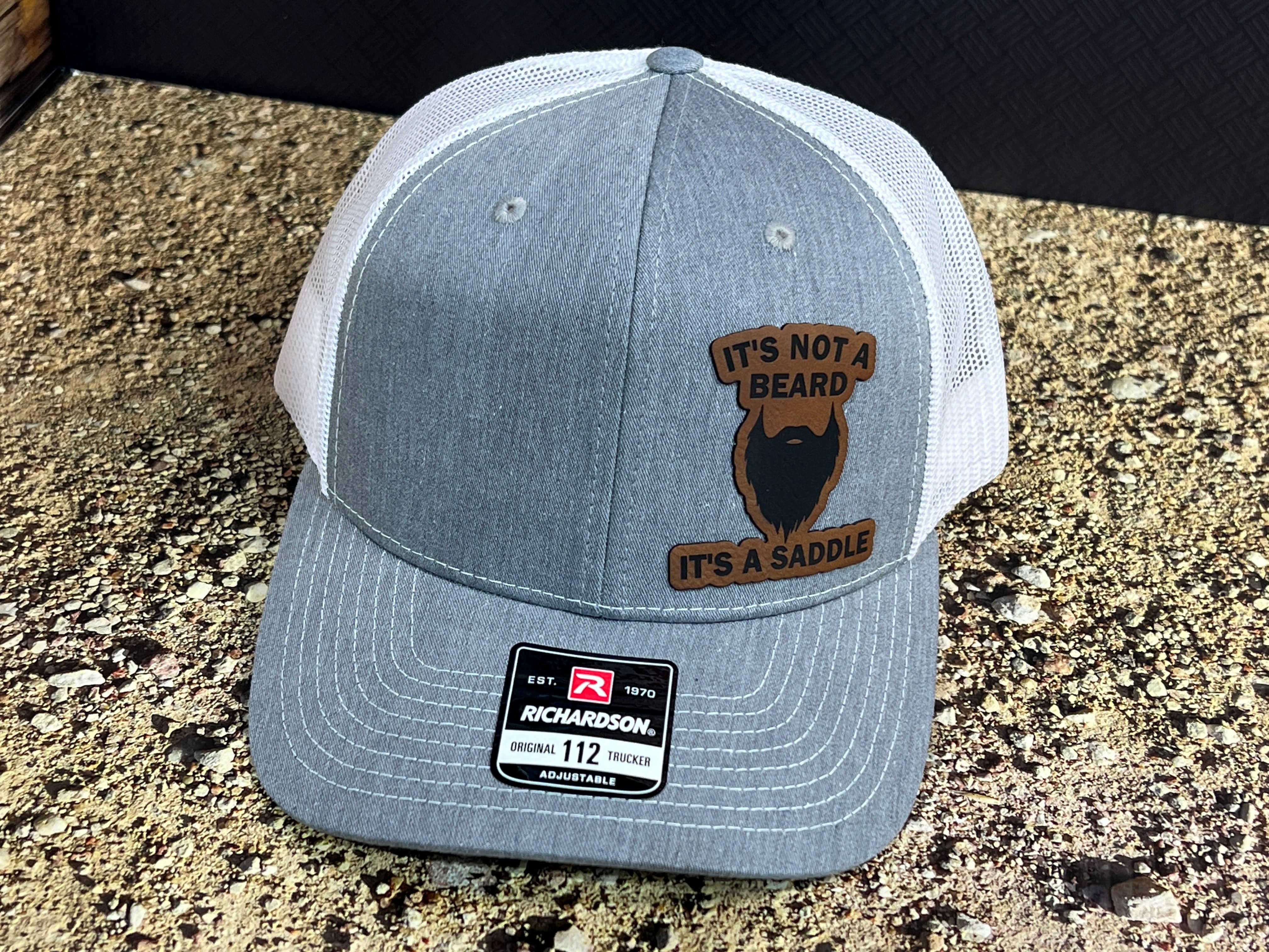 Not A Beard, A Saddle Hat - Richardson 112 Adult Hat Funny Hat - F5 Custom Designs