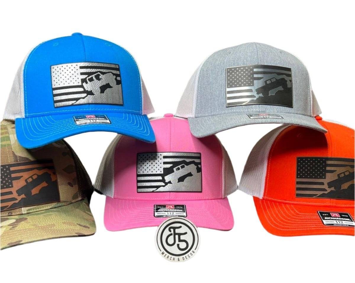 Jeep Rubicon Custom Patch Hat Richardson 112 Hat with Snapback Summer Winter Baseball Cap - F5 Custom Designs