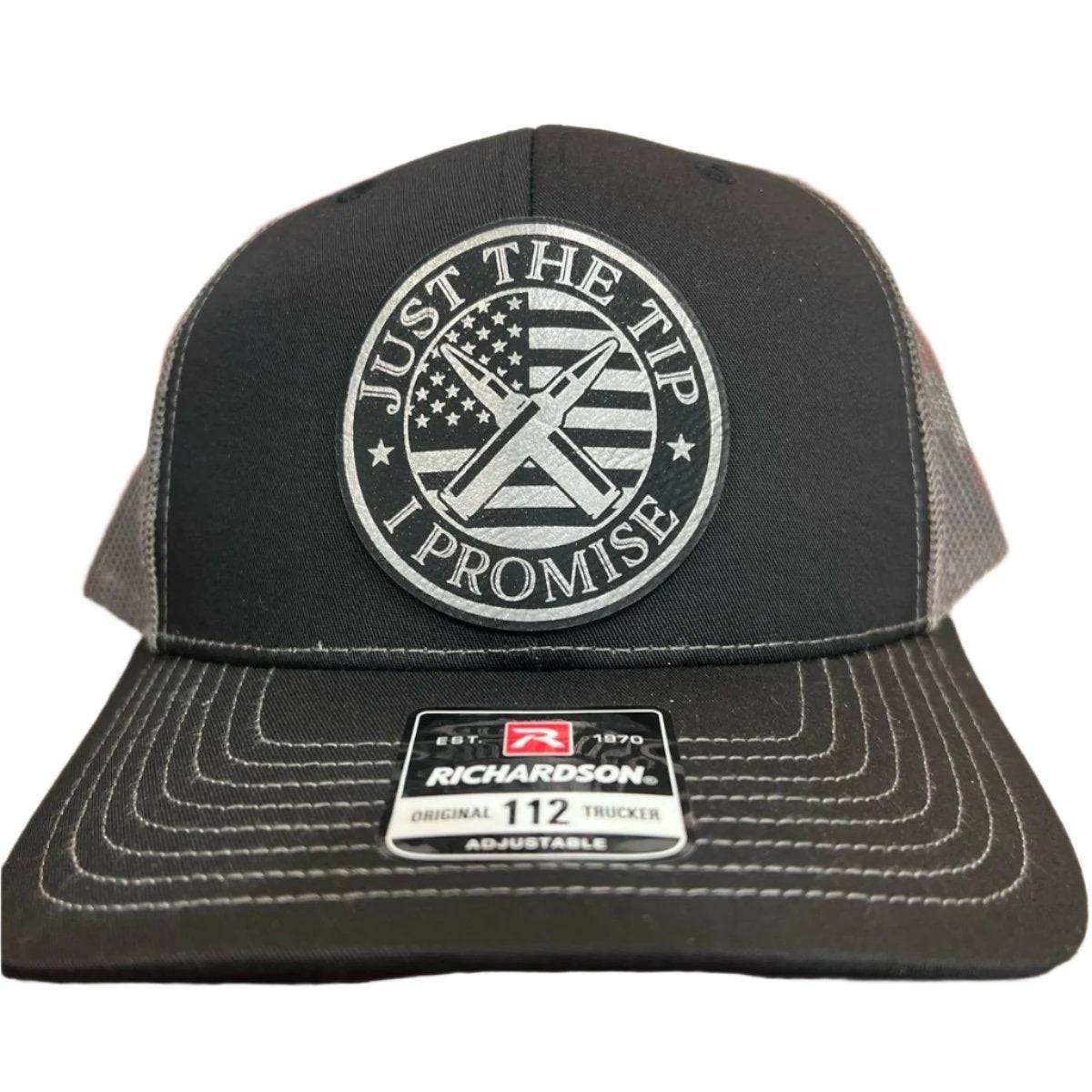 Just the Tip Hat Richardson 112 trucker hat with premium leatherette patch and adjustable snapback