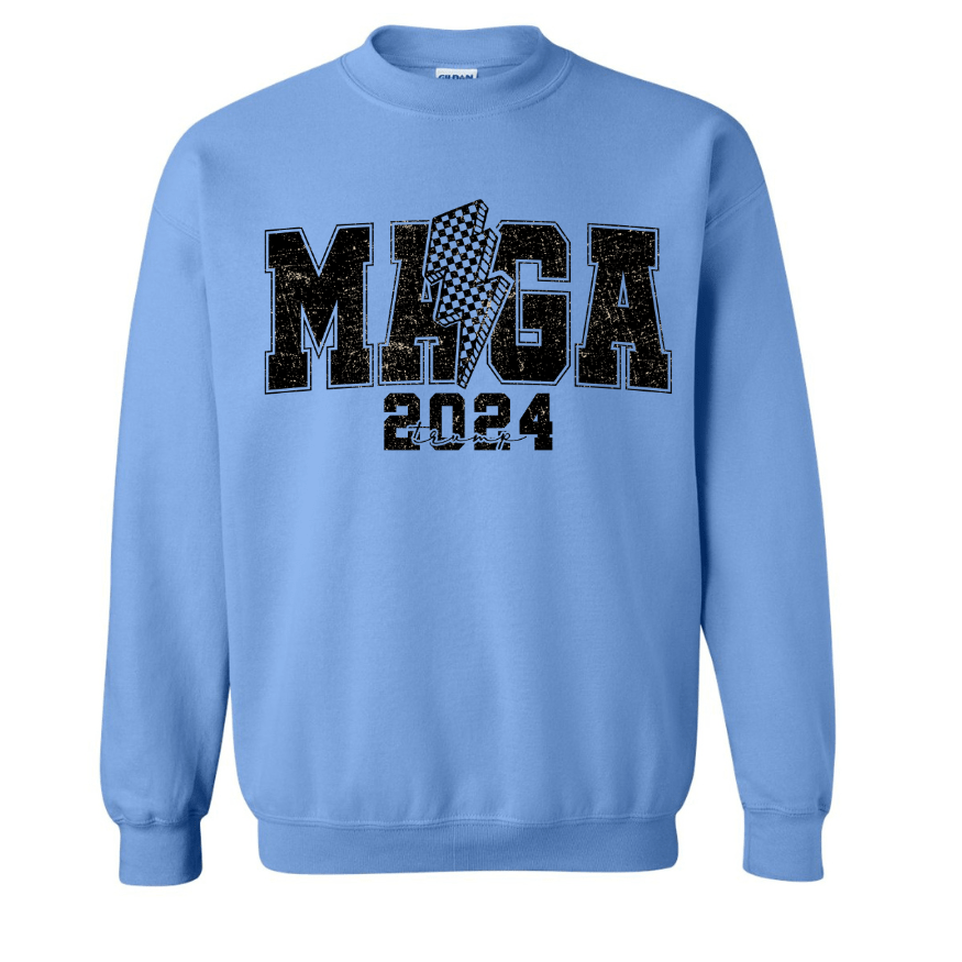 MAGA 2024 Make America Great Again Sweatshirt Softstyle Cotton/Poly blend, High Quality - F5 Custom Designs