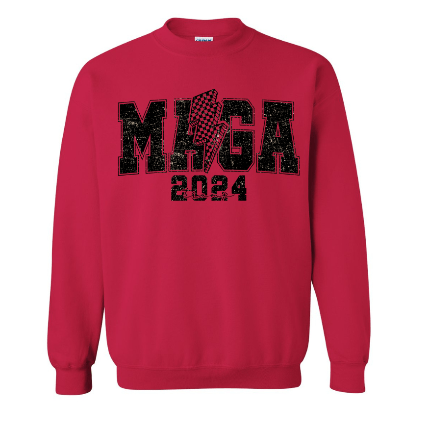 MAGA 2024 Make America Great Again Sweatshirt Softstyle Cotton/Poly blend, High Quality - F5 Custom Designs