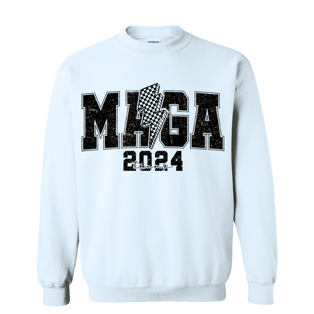 MAGA 2024 Make America Great Again Sweatshirt Softstyle Cotton/Poly blend, High Quality - F5 Custom Designs