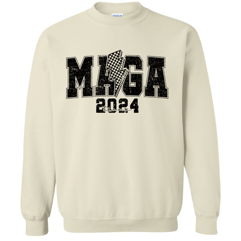 MAGA 2024 Make America Great Again Sweatshirt Softstyle Cotton/Poly blend, High Quality - F5 Custom Designs