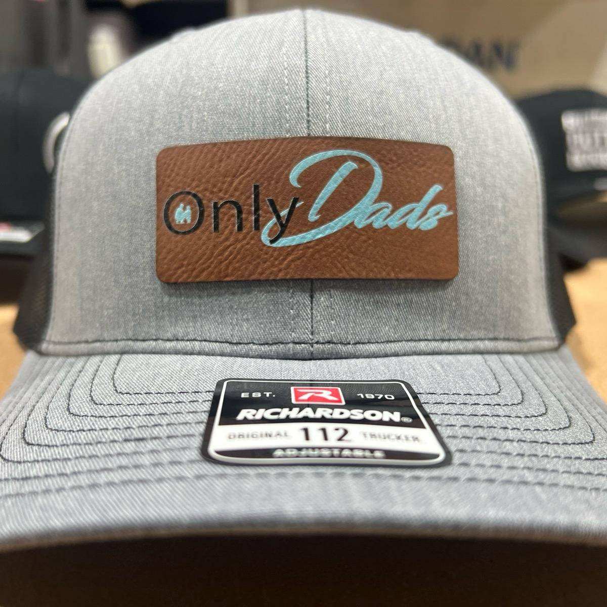 OnlyDads UV Printed leatherette patch on Richardson 112 trucker hat with adjustable snapback