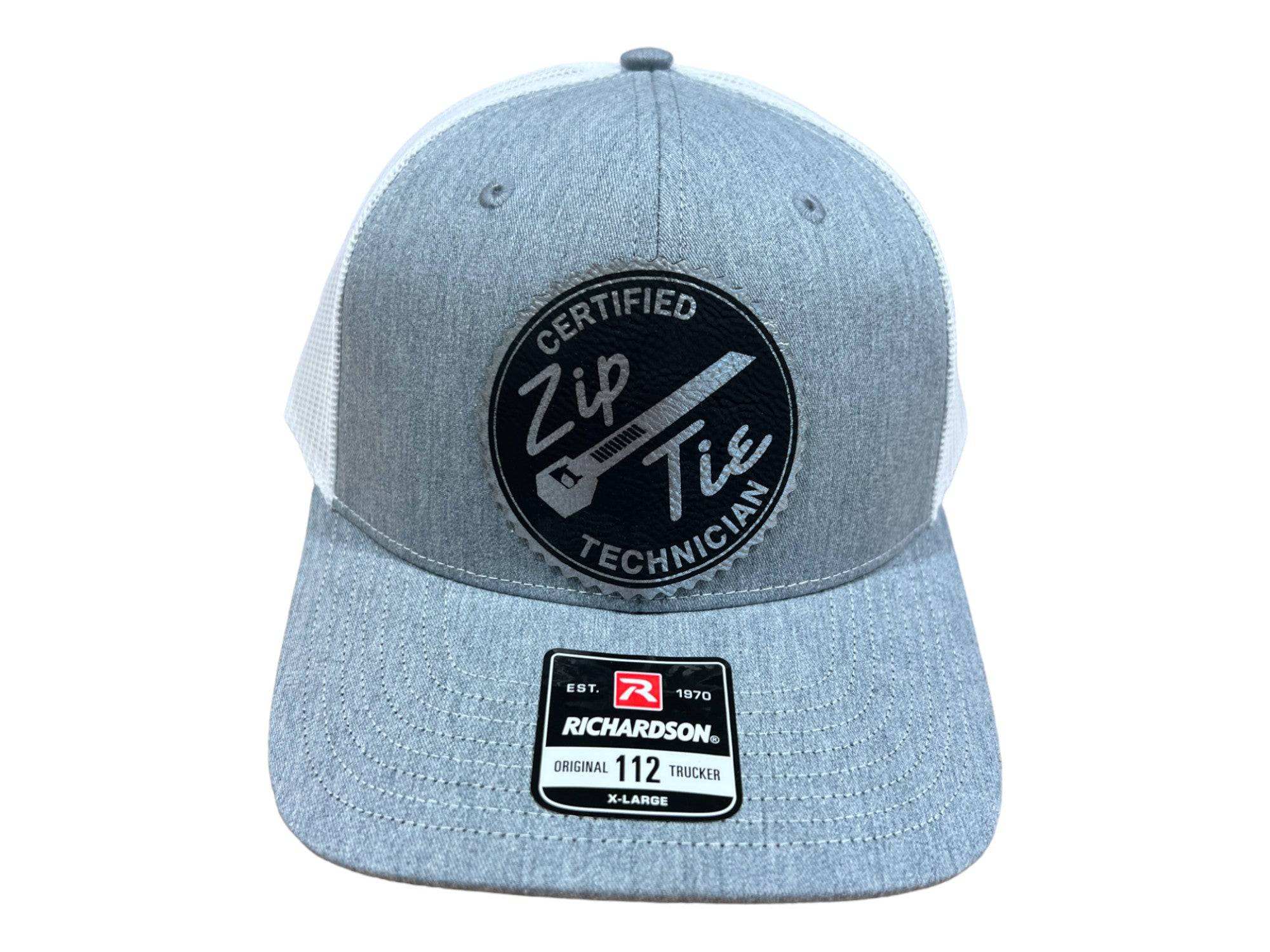 Certified Zip Tie Technician leatherette patch Richardson 112 trucker hat baseball cap summer winter