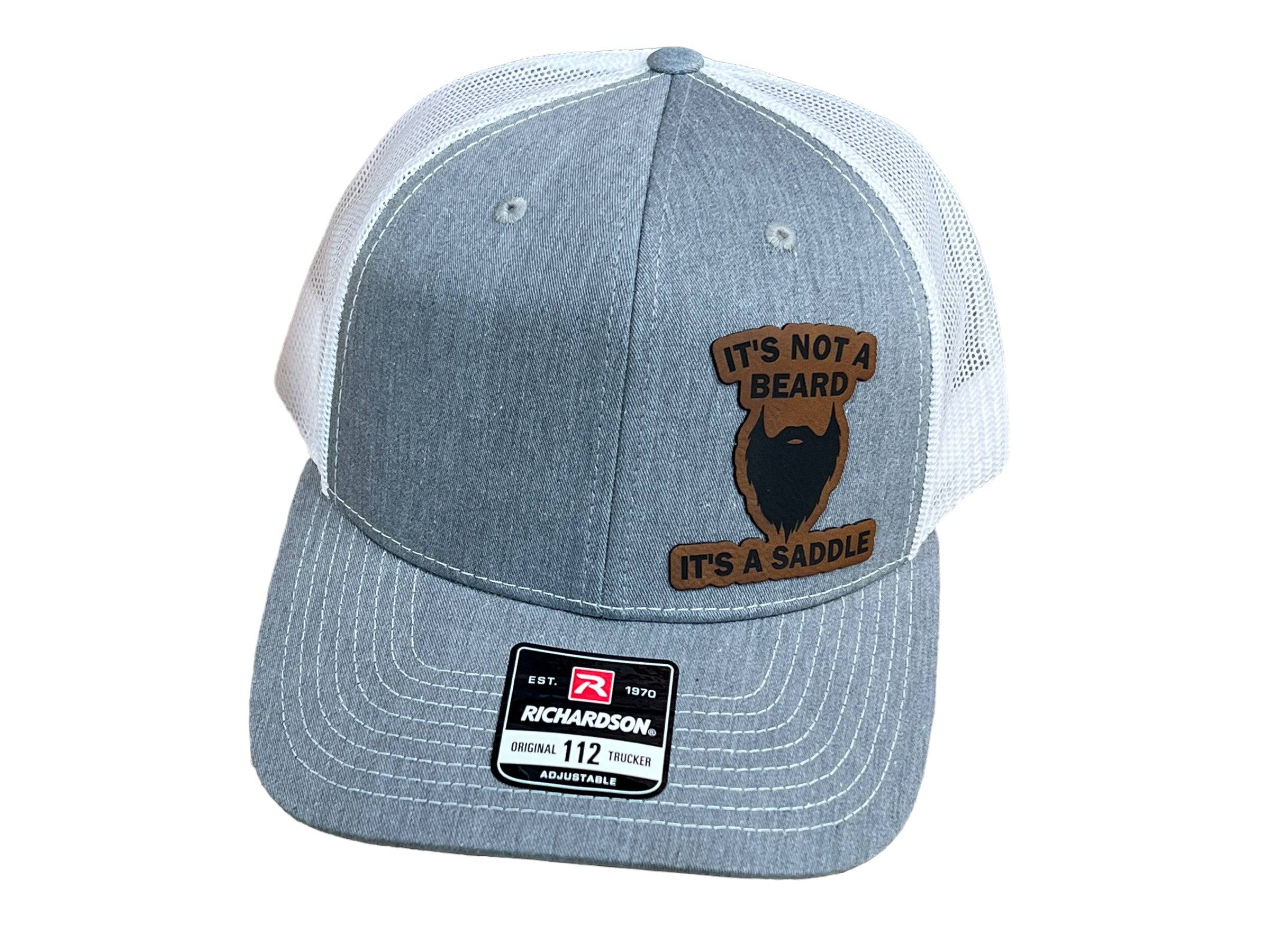 Not A Beard, A Saddle Hat - Richardson 112 Adult Hat Funny Hat - F5 Custom Designs