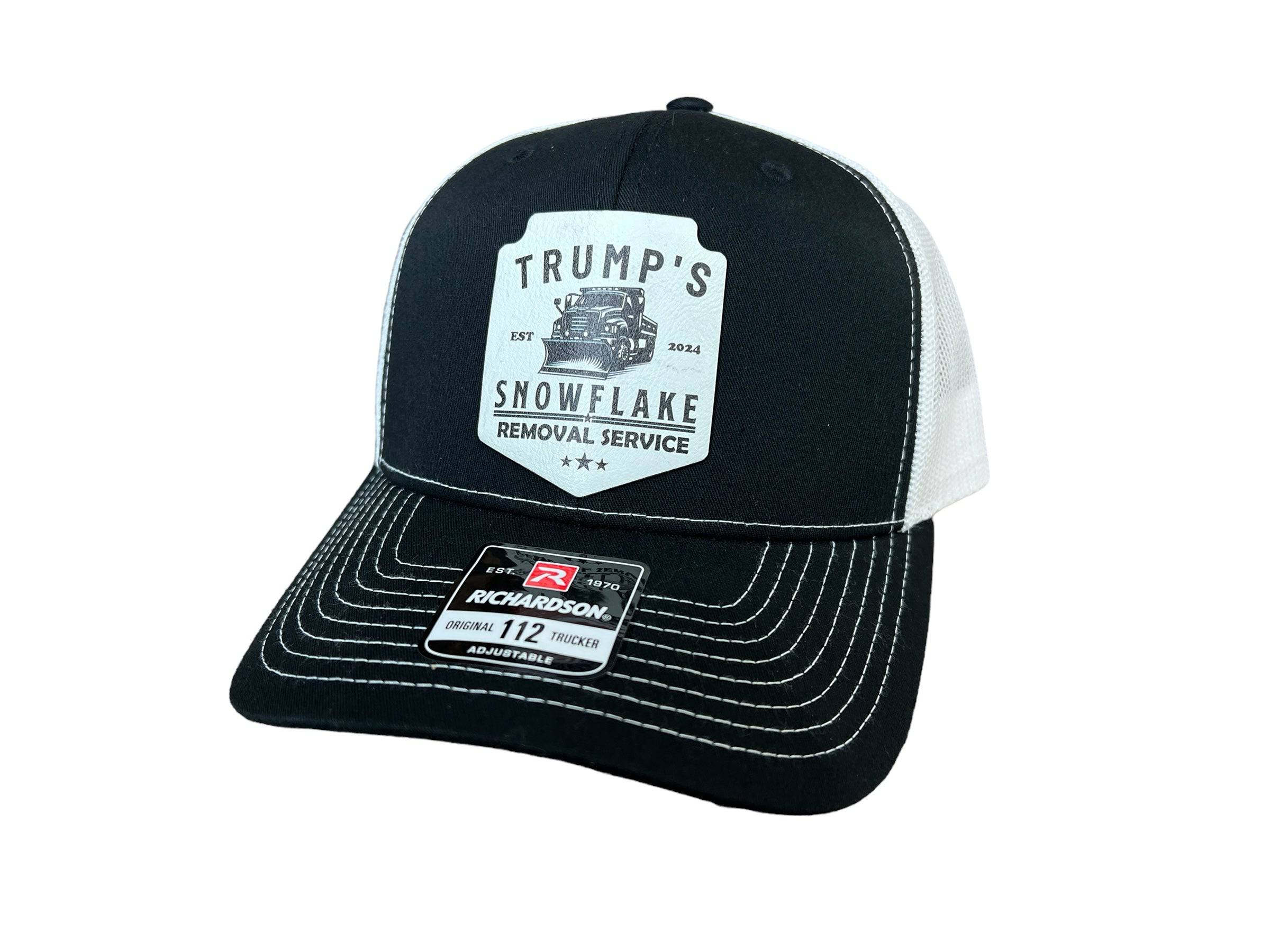 Trump Snowflake Removal Service 2024 Trucker Hat UV Printed Premium Leatherette - F5 Custom Designs