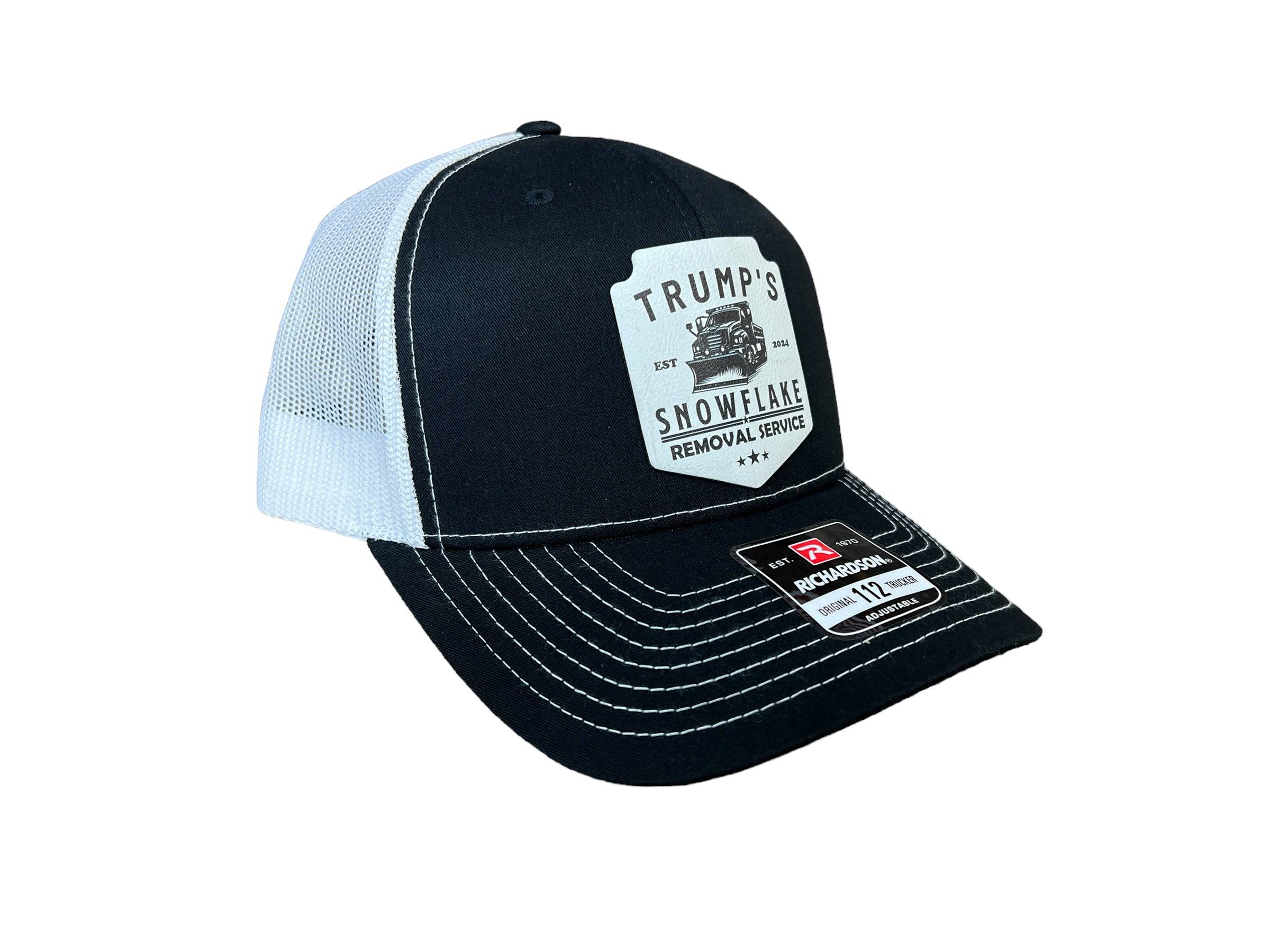 Trump Snowflake Removal Service 2024 Trucker Hat UV Printed Premium Leatherette - F5 Custom Designs