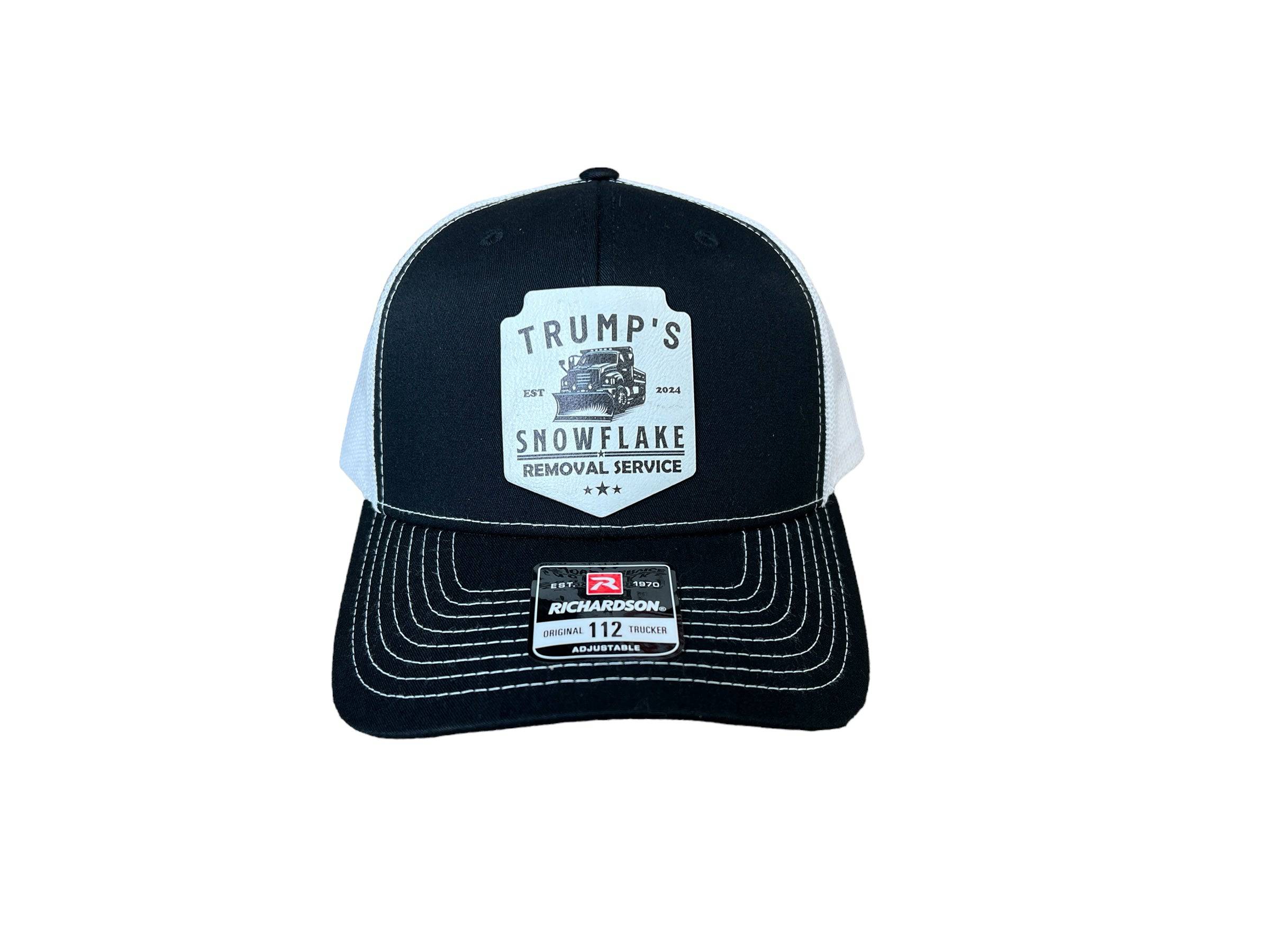 Trump Snowflake Removal Service 2024 Trucker Hat UV Printed Premium Leatherette - F5 Custom Designs