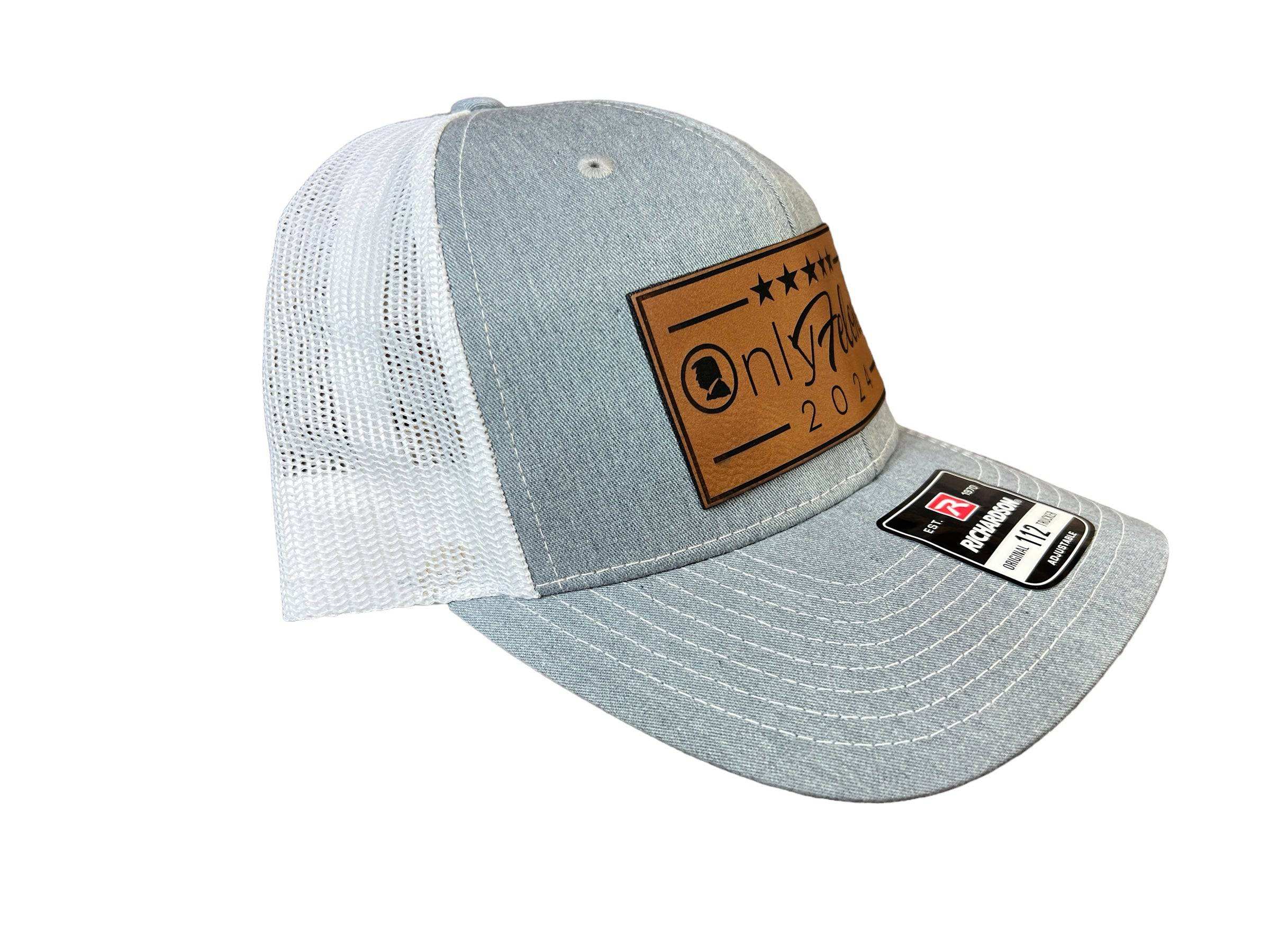 OnlyFelons 2024 Trucker Hat Premium Leatherette Patch on Richardson 112 Trucker Hat Funny Hat GenX Hat Adult Hat Best Selling Hat - F5 Custom Designs