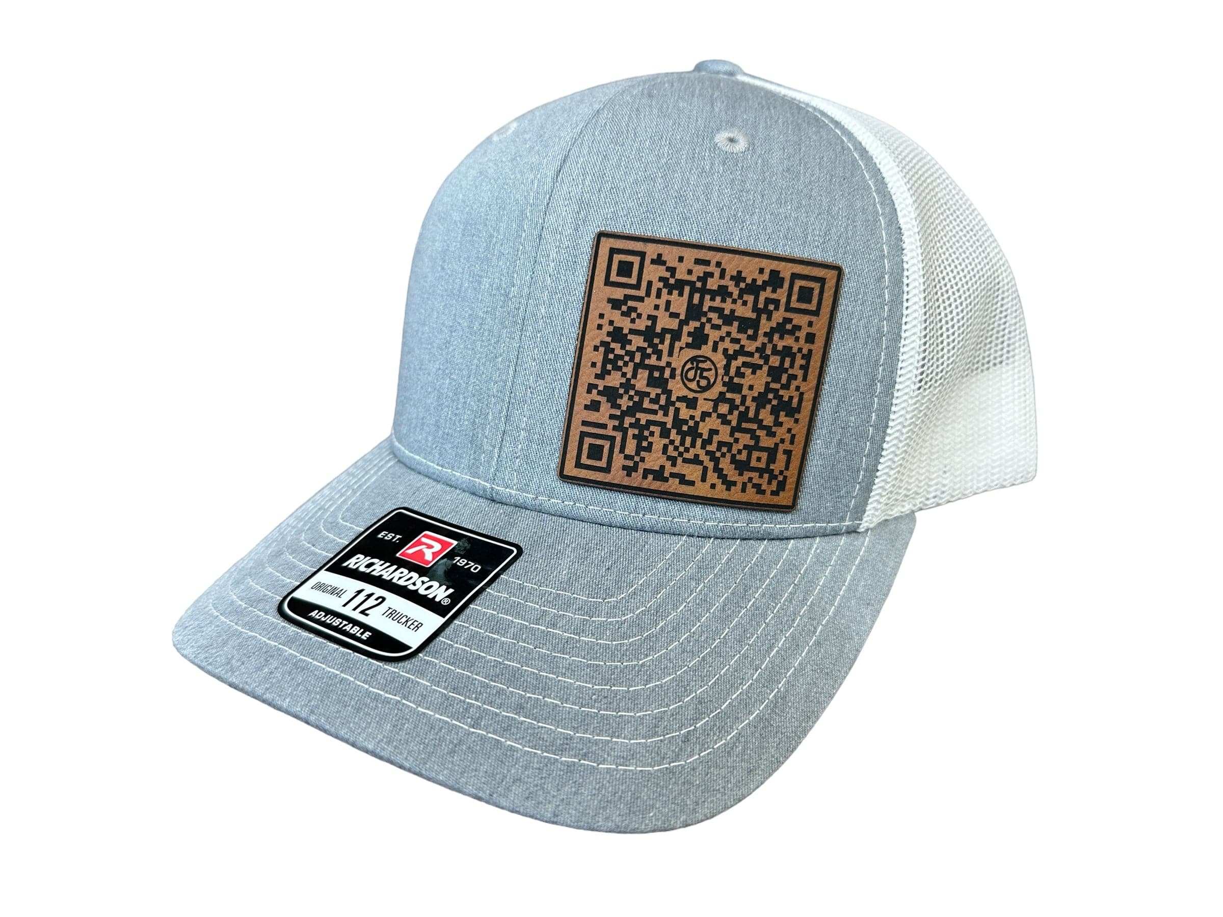QR Code FJB Hat 2024 Richardson 112 trucker hat with premium leatherette patch and adjustable snapback