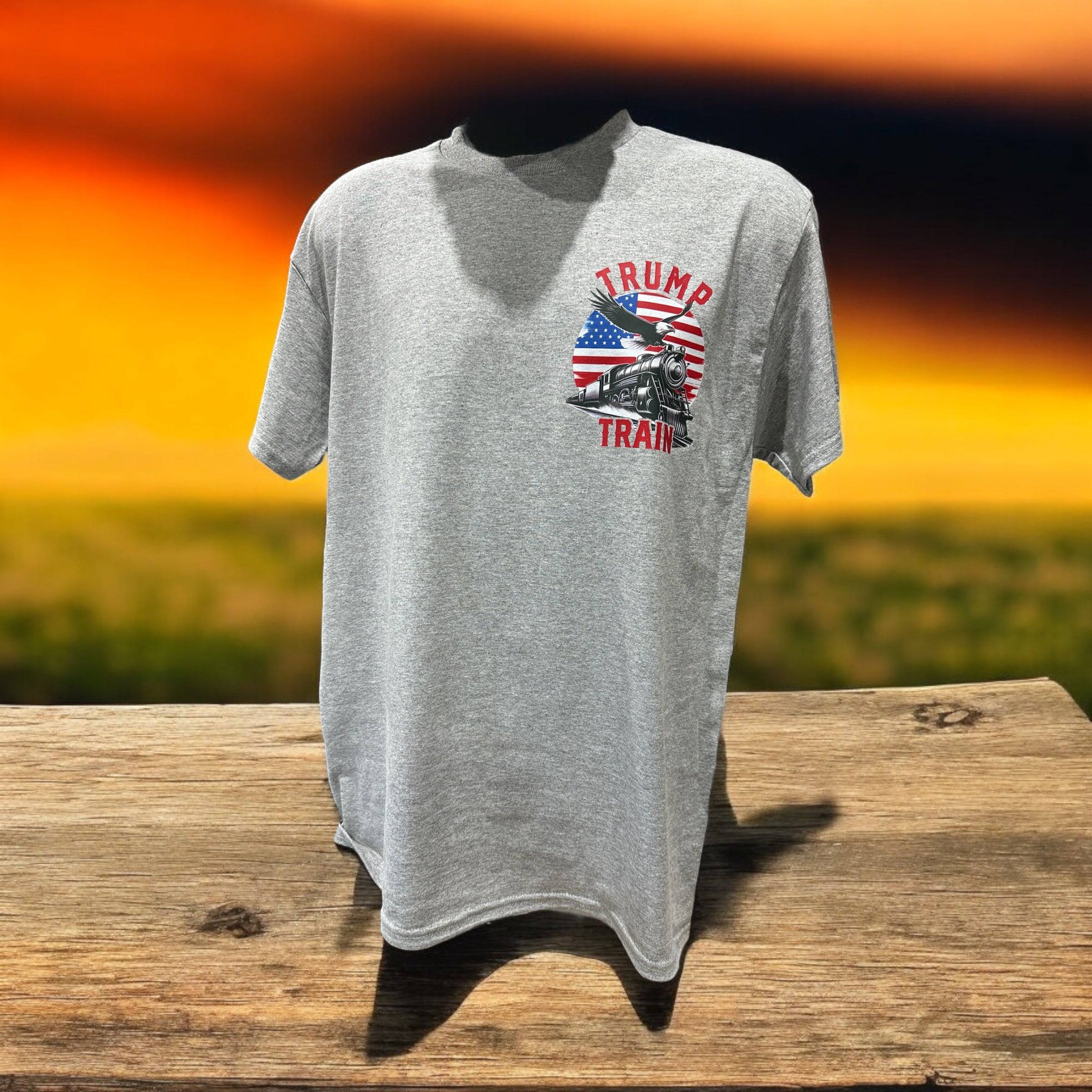 Trump Train 2024 T-Shirt - DryBlend Moisture Wicking High Quality TShirt Funny Shirt Unisex shirt GenX Shirt - F5 Custom Designs