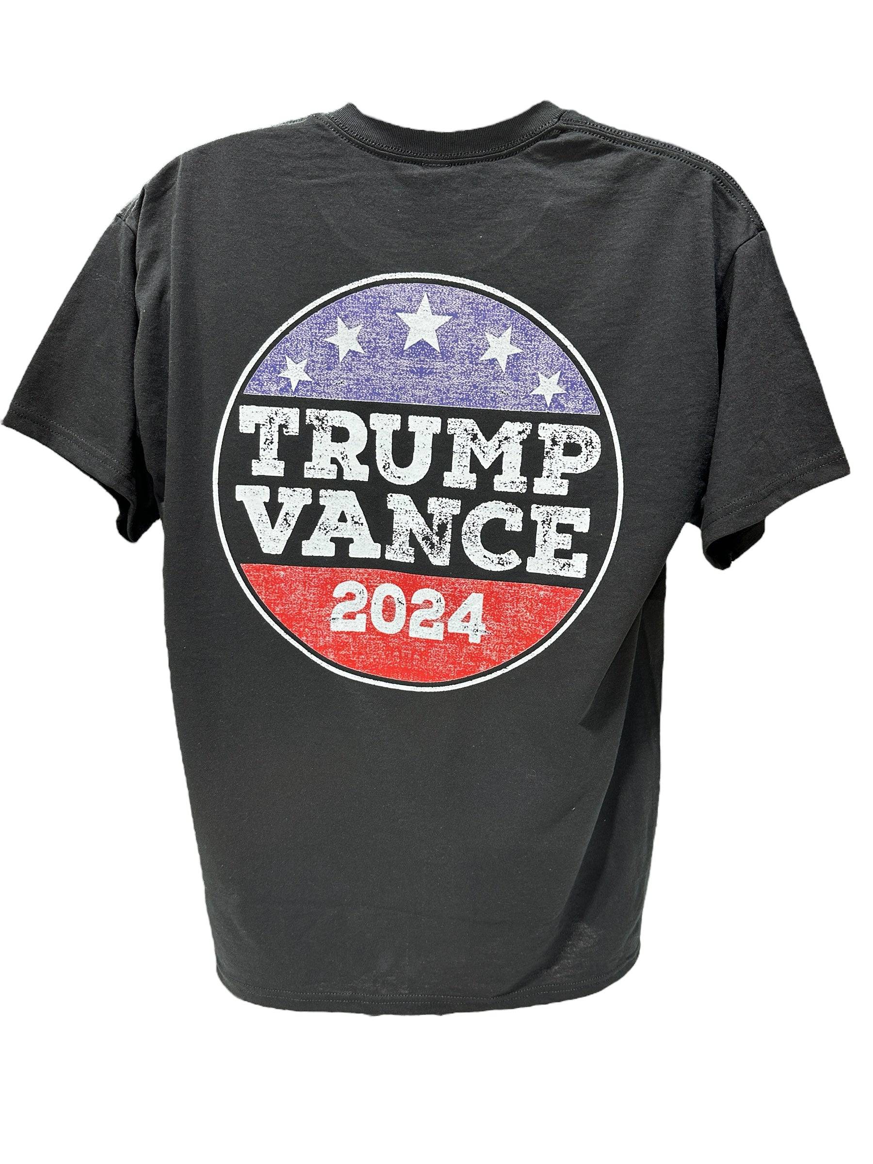 Trump Vance Vintage (Round) 2024 T-Shirt - DryBlend Moisture Wicking High Quality TShirt Funny Shirt Unisex shirt GenX Shirt - F5 Custom Designs