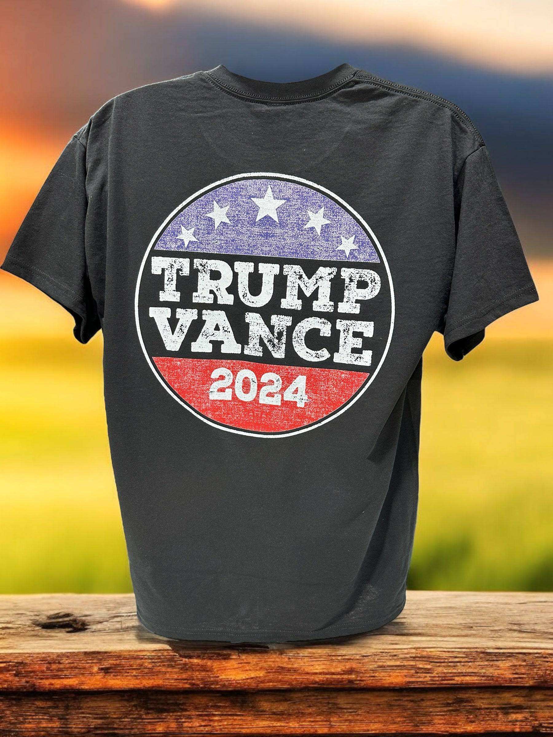 Black Trump Vance Vintage 2024 DryBlend moisture-wicking unisex T-shirt