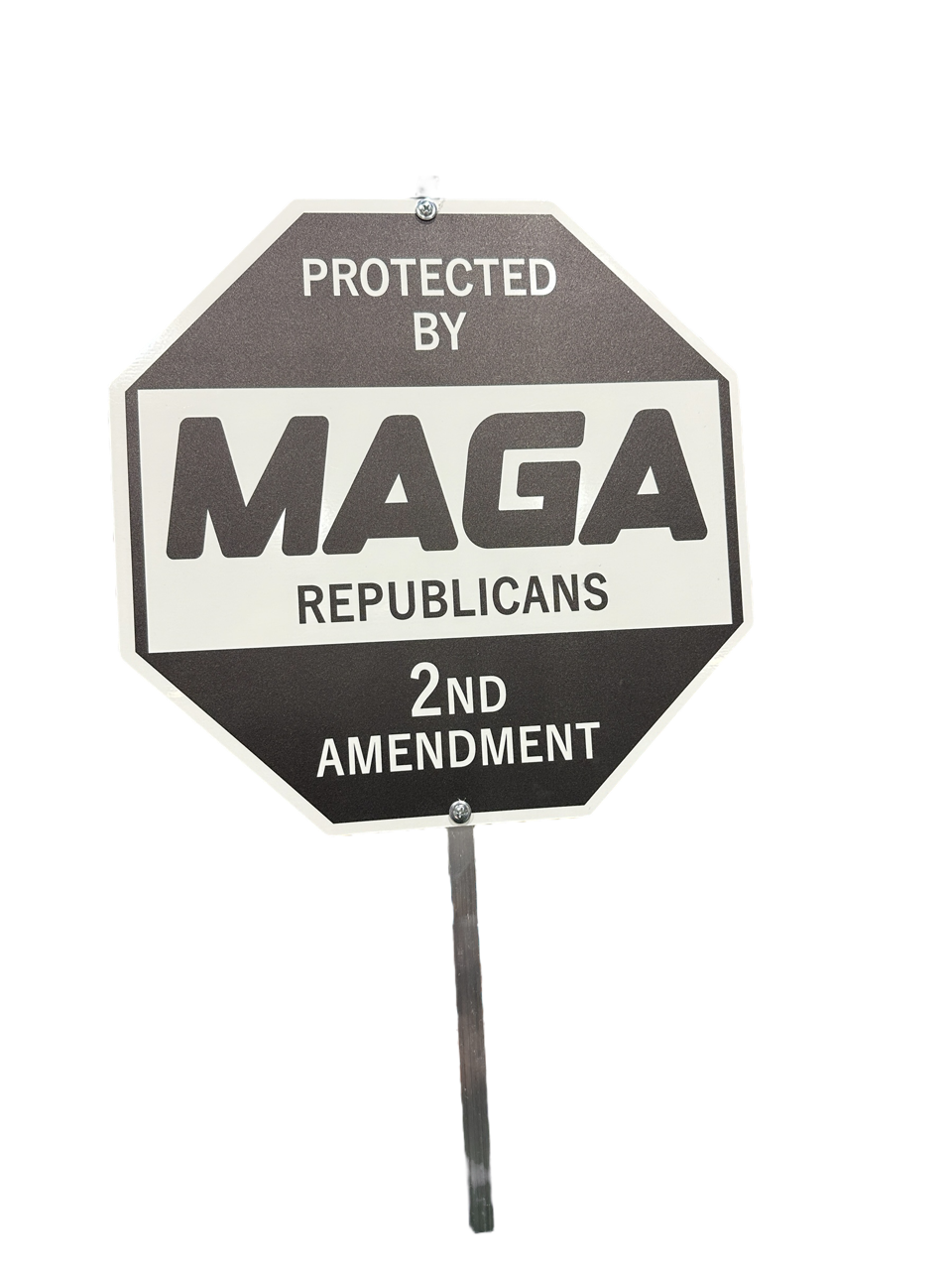 Home Security Sign - HOA Friendly MAGA Sign with Stake MAGA Republican Yard Sign