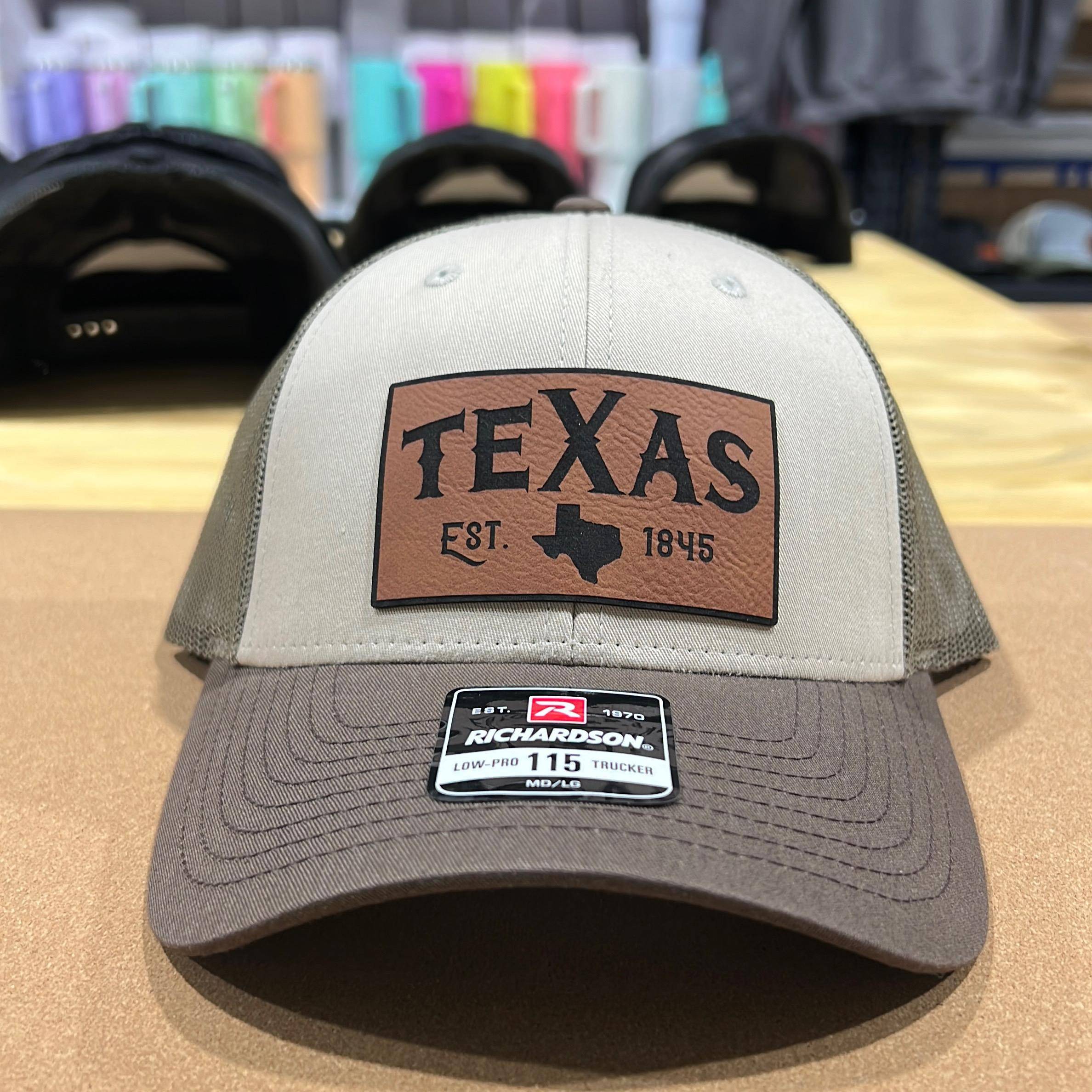 Custom Texas Patch Hat on Richardson 112 Trucker Hat - F5 Custom Designs