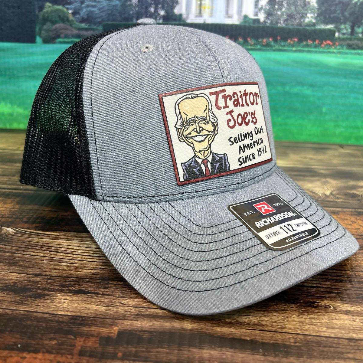 Traitor J’s Trucker Hat UV Printed Premium Leatherette FULL Color Patch on Richardson 112 Trucker Hat. - F5 Custom Designs