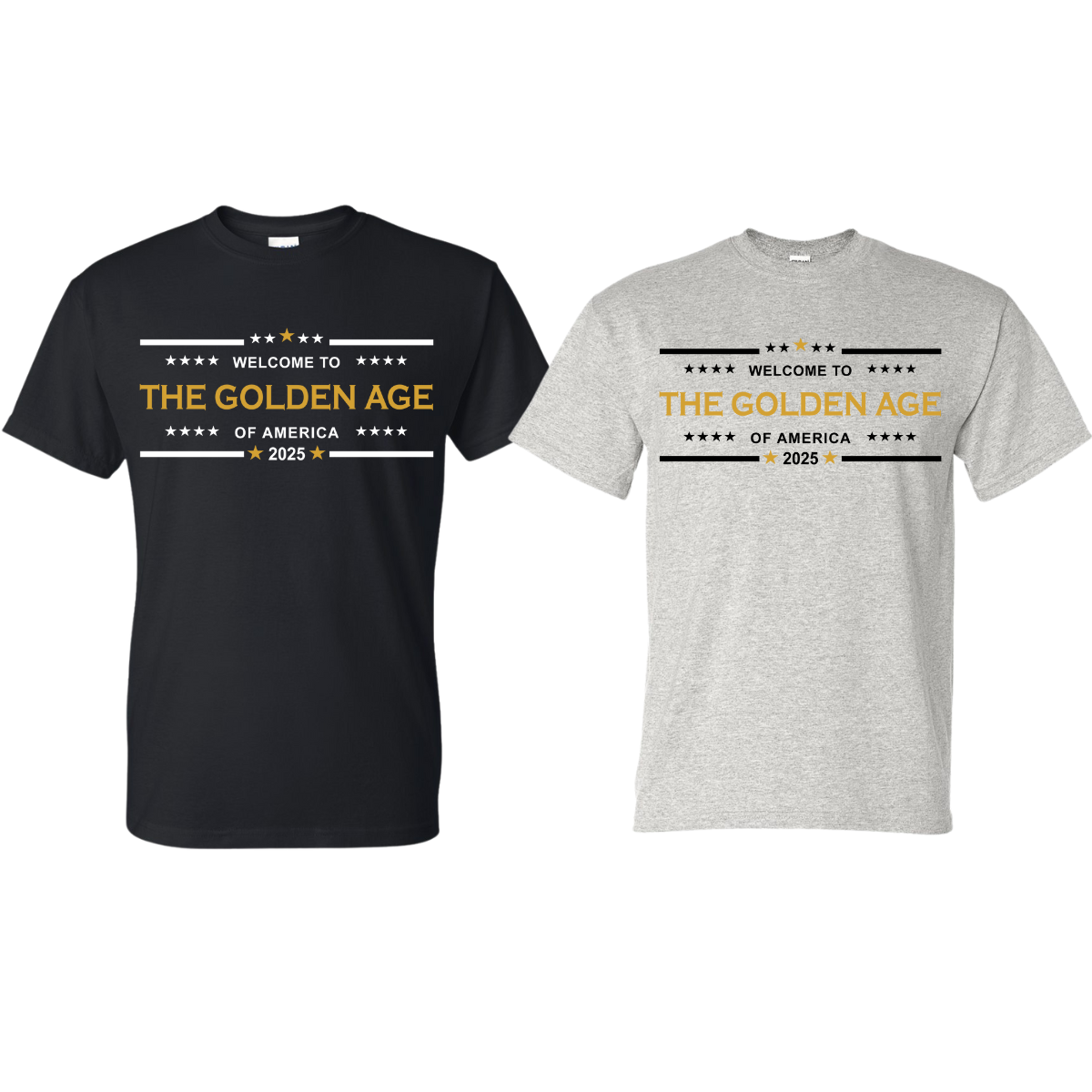 Welcome To The Golden Age of America Trump T-Shirt DryBlend Moisture Wicking TShirt Patriotic Shirt Adult Tee Genx Crewneck - F5 Custom Designs