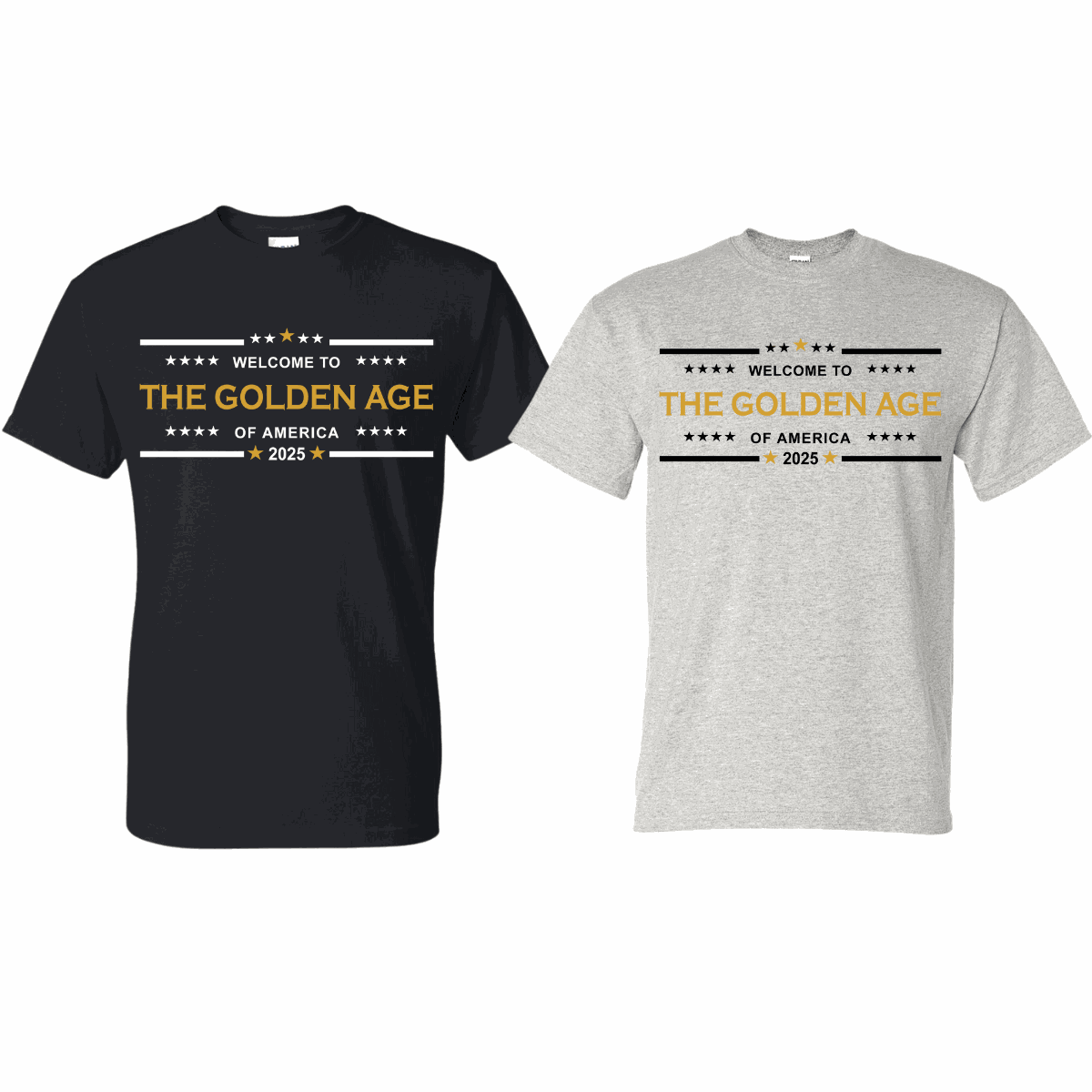 Welcome To The Golden Age of America Trump T-Shirt DryBlend Moisture Wicking TShirt Patriotic Shirt Adult Tee Genx Crewneck - F5 Custom Designs