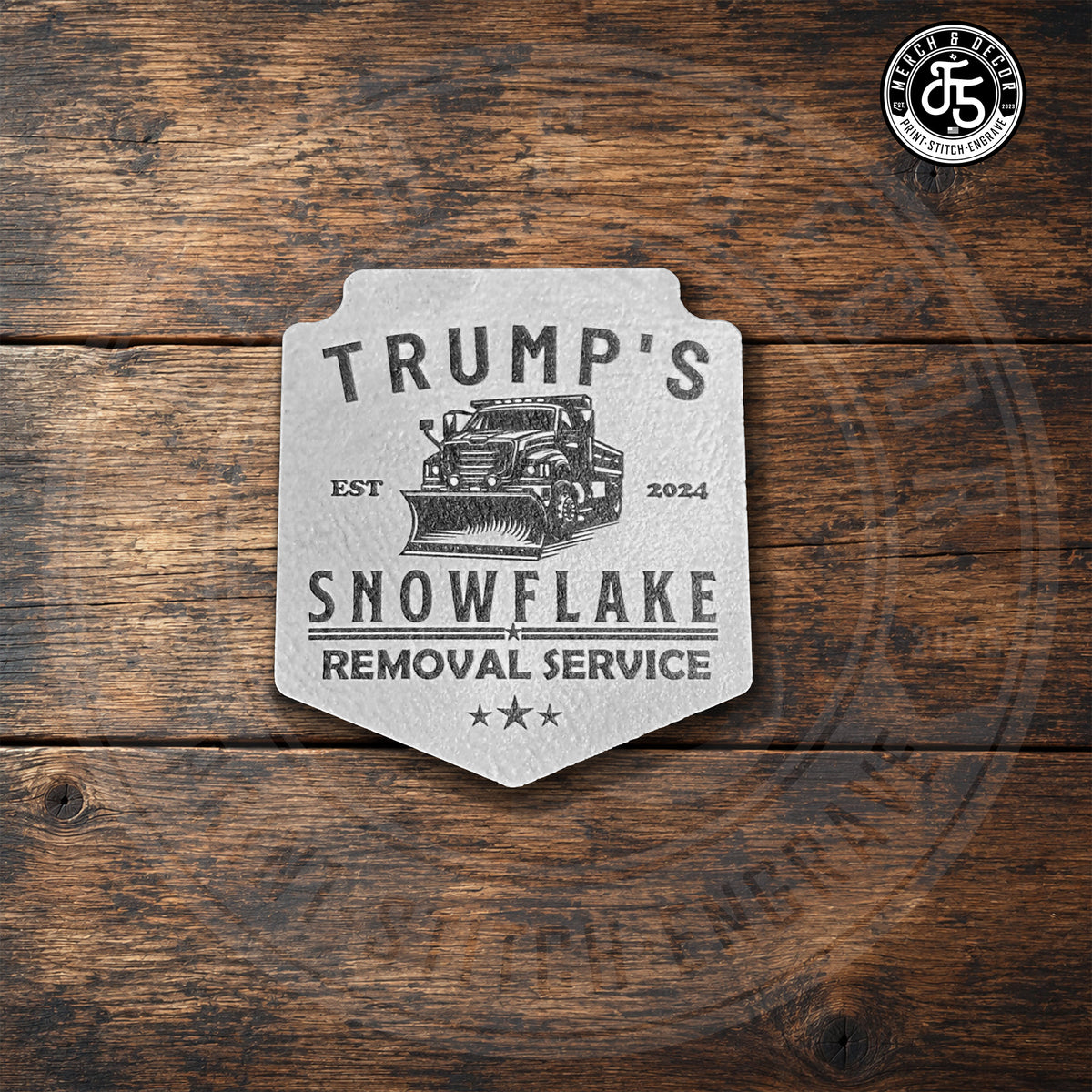 Custom UV Printed Patch with Trump Snowflake Removal