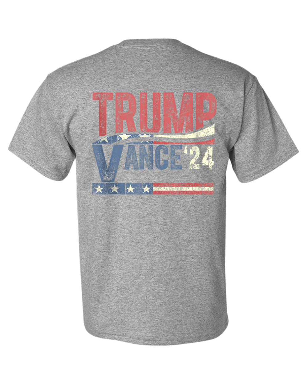 Trump Vance Vintage 2024 T-Shirt - DryBlend Moisture Wicking High Quality TShirt Funny Shirt Unisex shirt GenX Shirt - F5 Custom Designs
