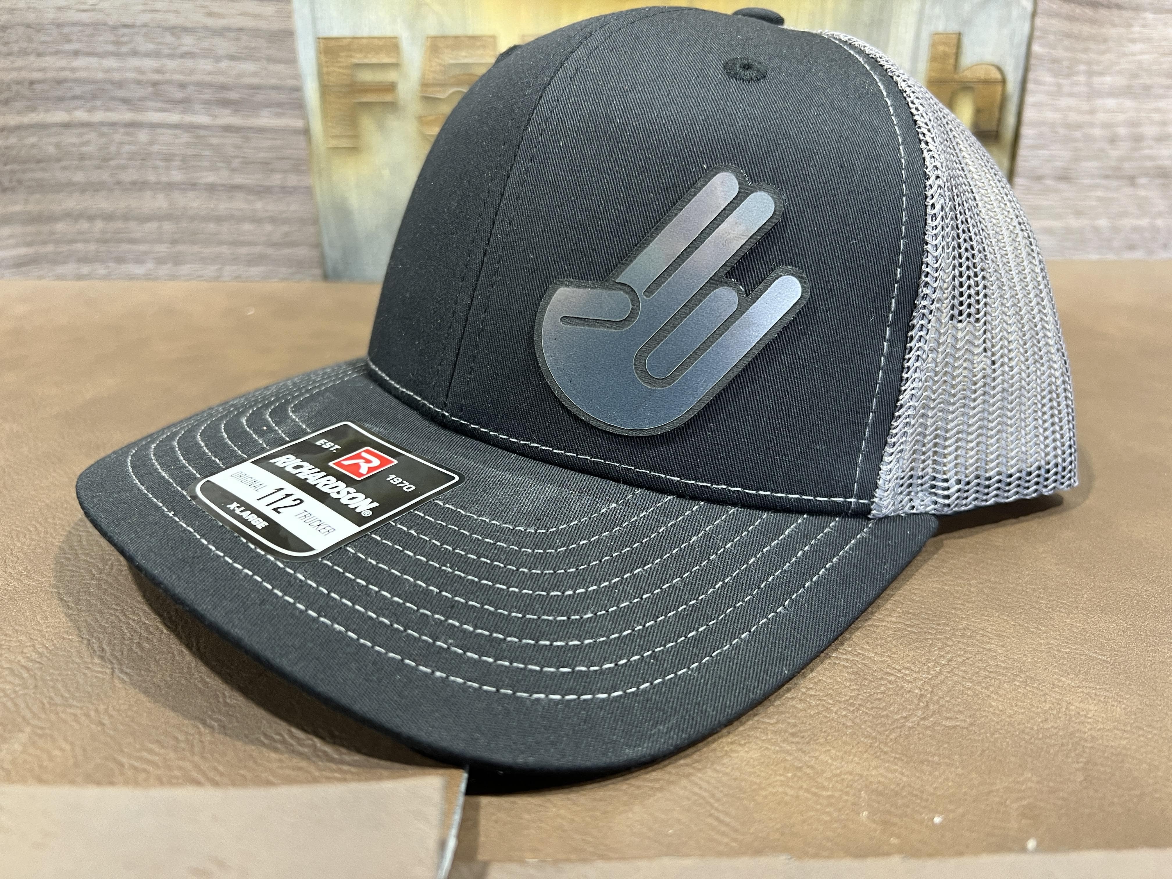 Universal Shocker Symbol on Chrome/Acrylic Patch on a Richardson 112 Trucker 2 - F5 Custom Designs