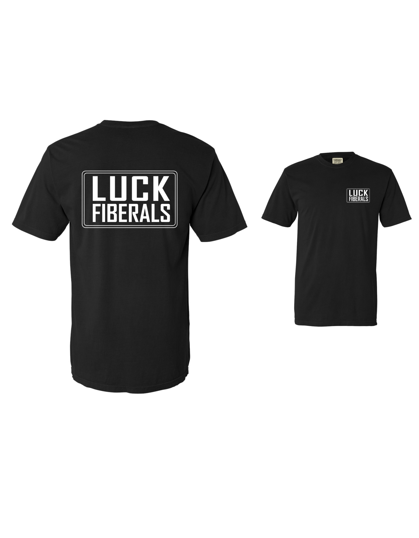 Luck Fiberals Shirt in multiple colors showing patriotism with soft, 100% ring-spun cotton and relaxed fit