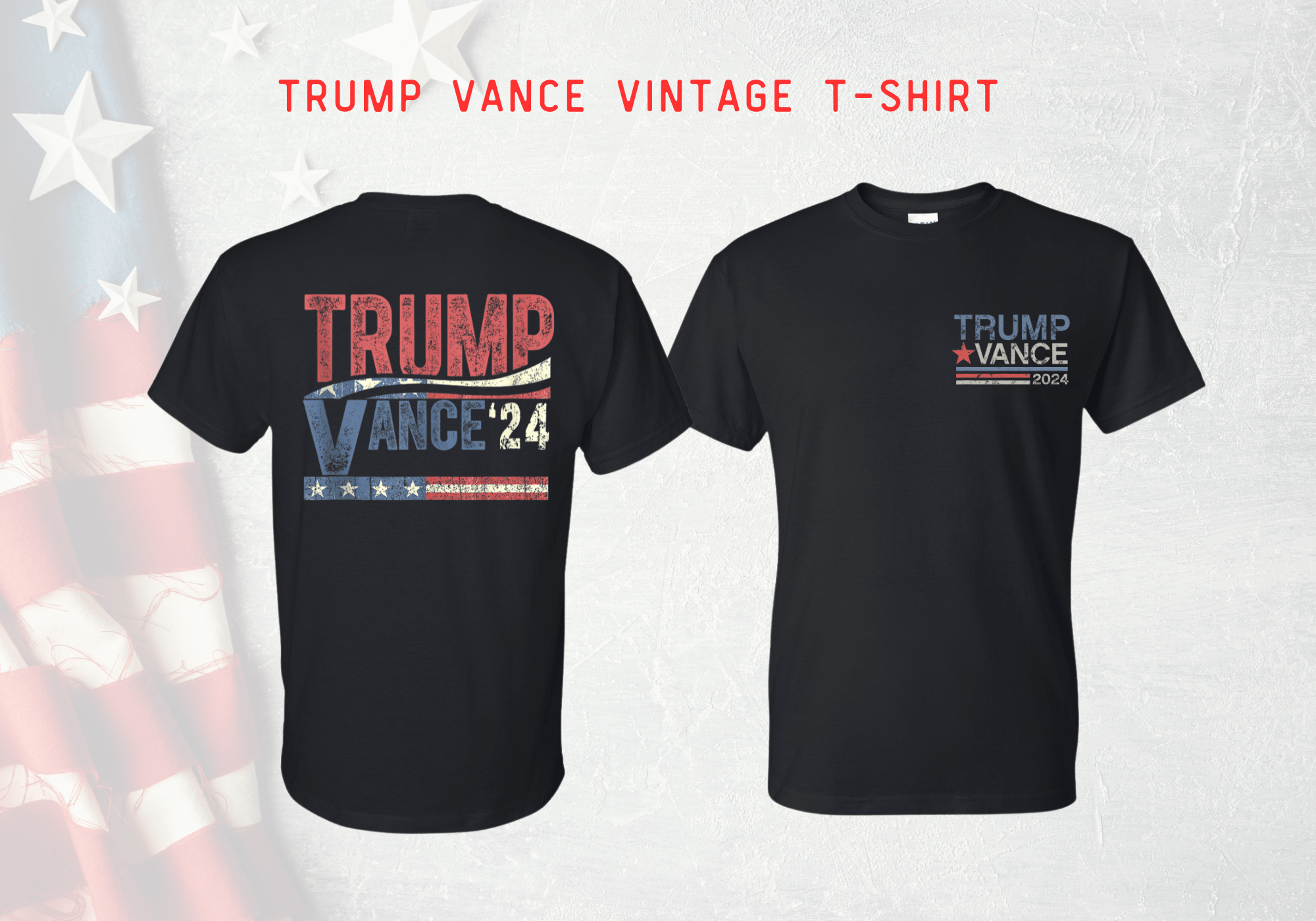 Trump Vance Vintage 2024 T-Shirt - DryBlend Moisture Wicking High Quality TShirt Funny Shirt Unisex shirt GenX Shirt - F5 Custom Designs