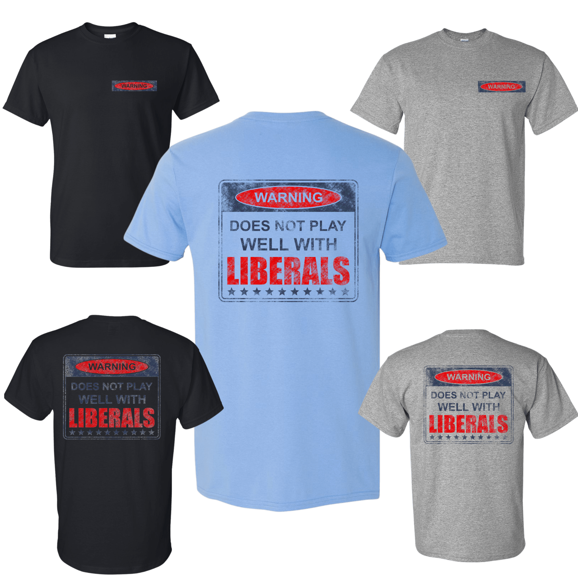 Doesn't Play well with Liberals Vintage 2024 T-Shirt Funny Shirt Unisex GenX - F5 Custom Designs