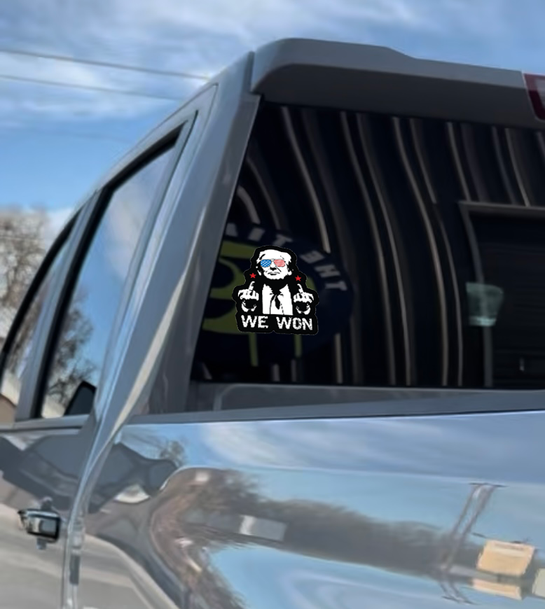 We Won Sticker – Weatherproof Decal for Coolers Bumper Sticker GenX