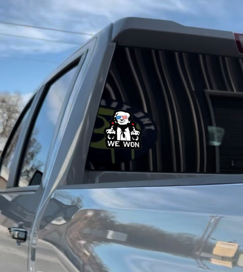 We Won Sticker – Weatherproof Decal for Coolers Bumper Sticker GenX