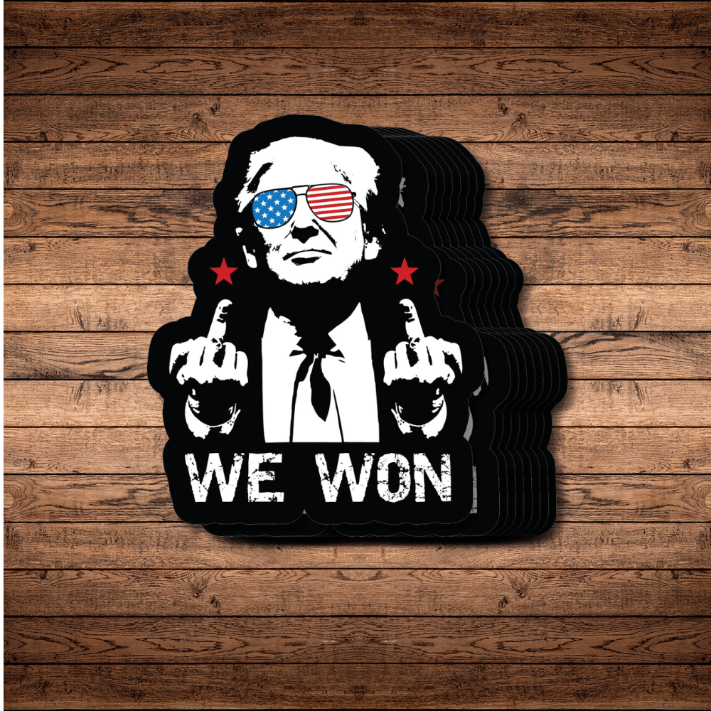 Trump We Won Stickers Car Decals - F5 Custom Designs