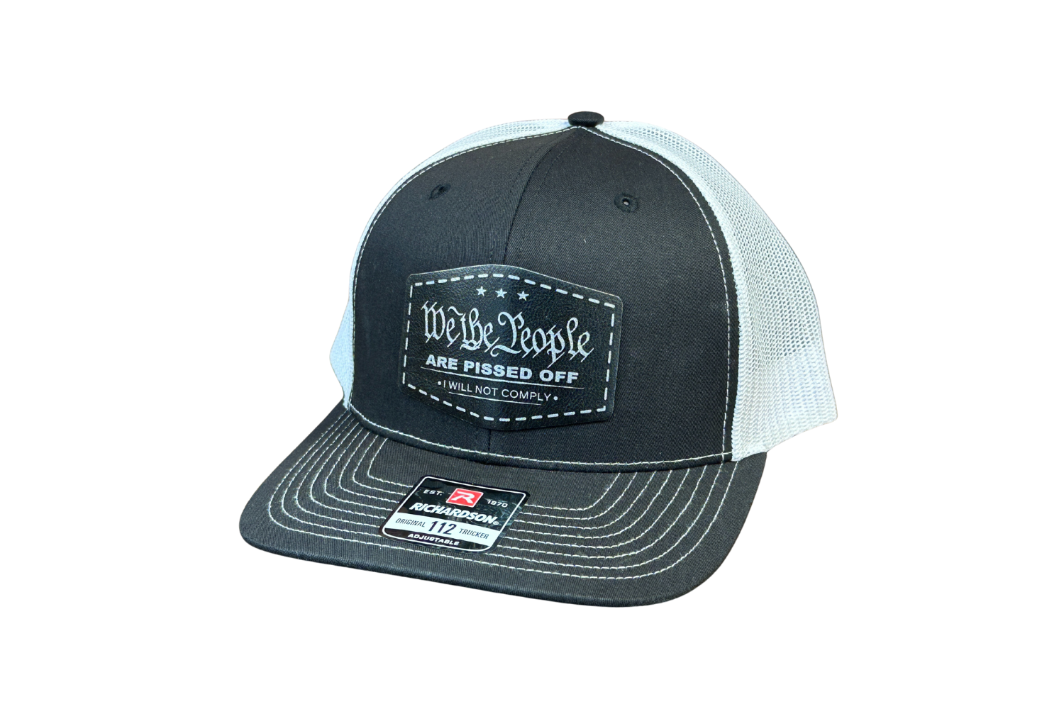 We The People Hat, Richardson 112 Trucker Hat, Custom hat Baseball Cap Summer Spring Winter