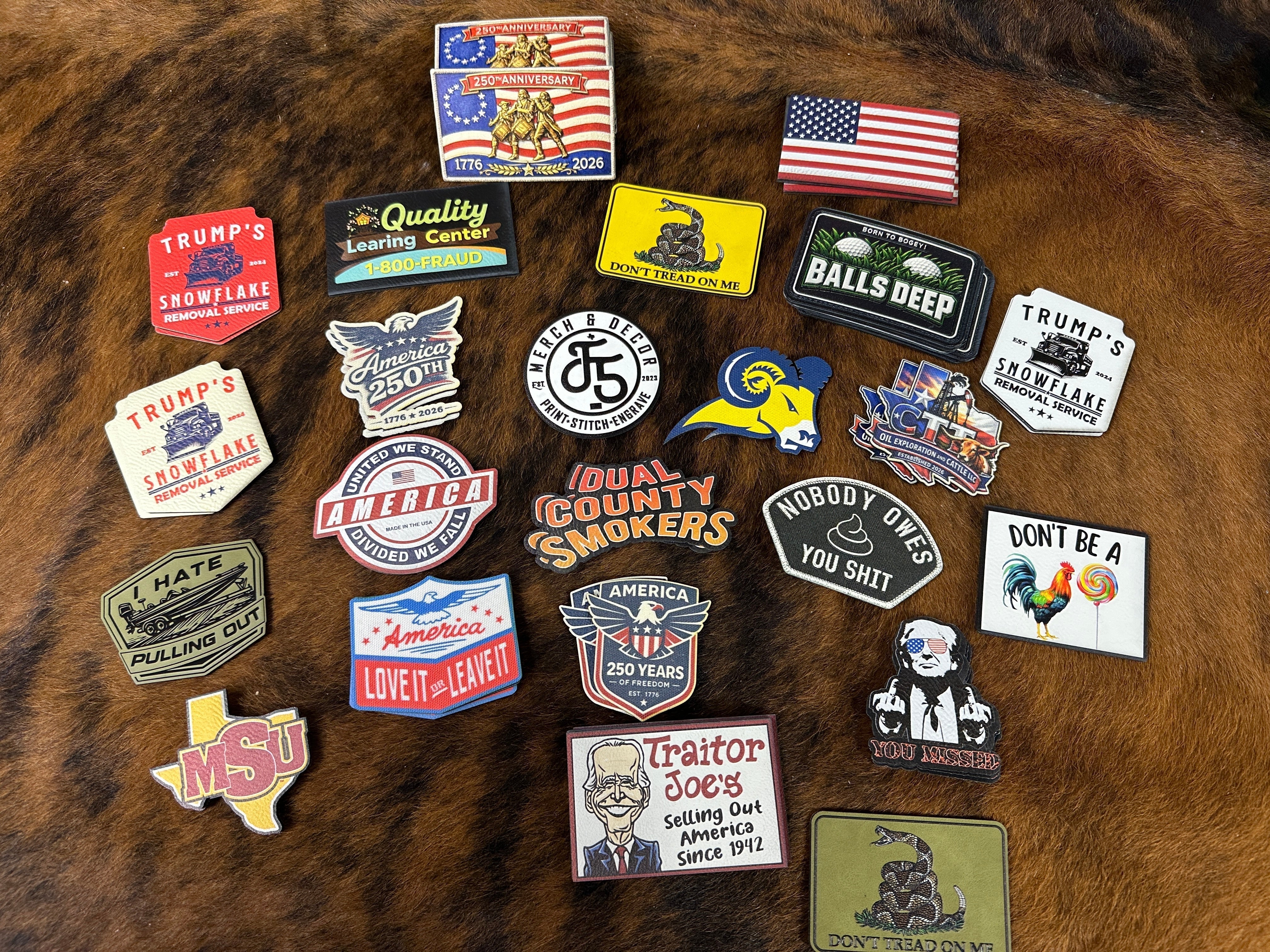 Full Color Hat Patch Assortment